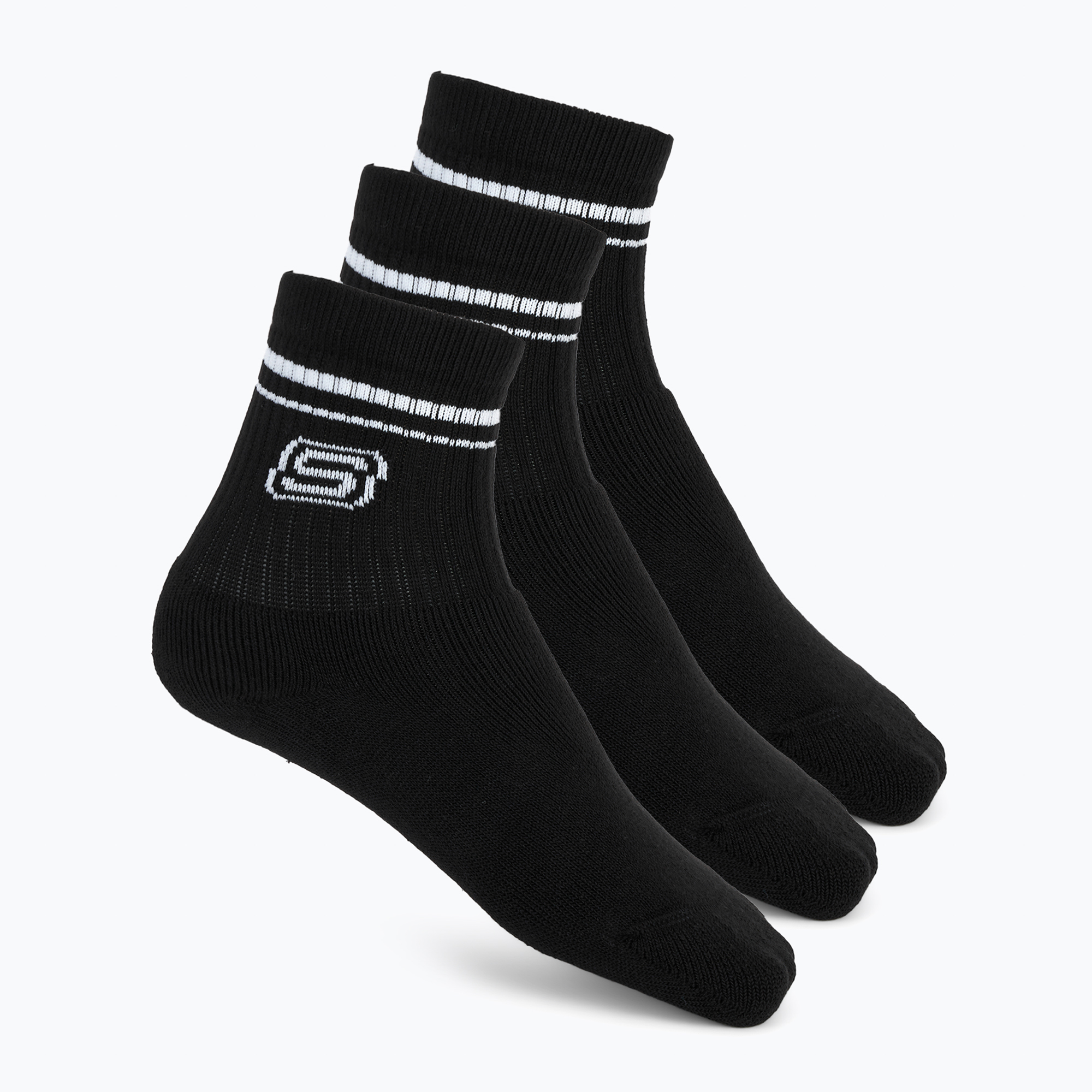 Детски чорапи SKECHERS Full Terry Low Crew 3 чифта black