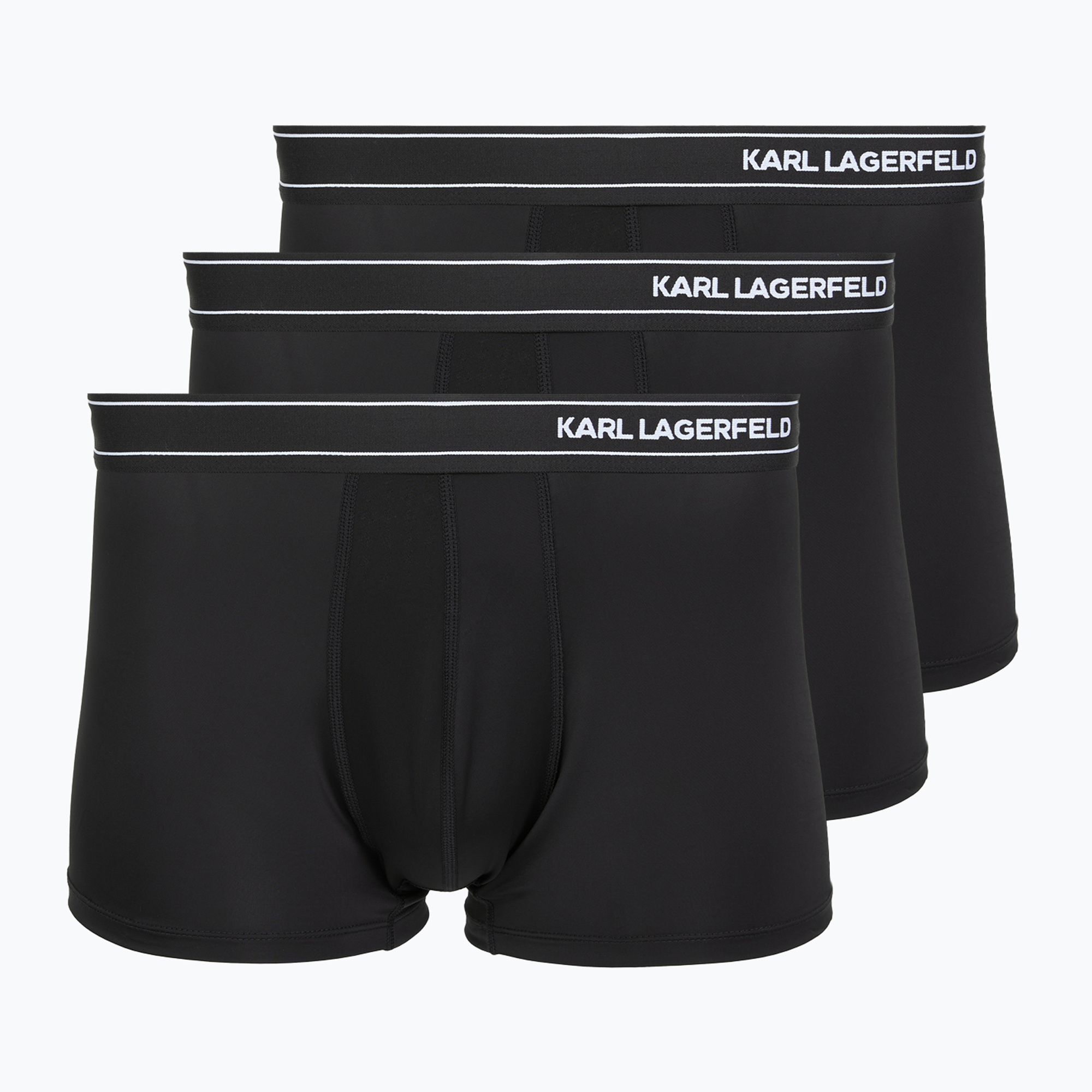 Bokserki męskie KARL LAGERFELD Stripe Logo Micro Trunk 3 pary black 