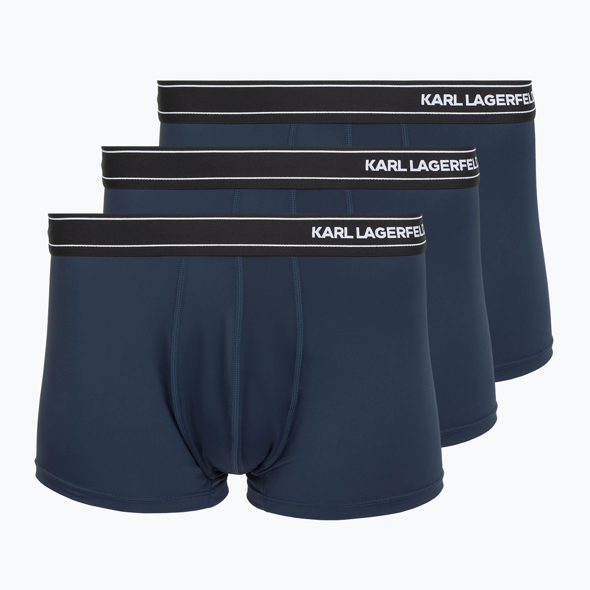 Bokserki męskie KARL LAGERFELD Stripe Logo Micro Trunk 3 pary mood indigo 