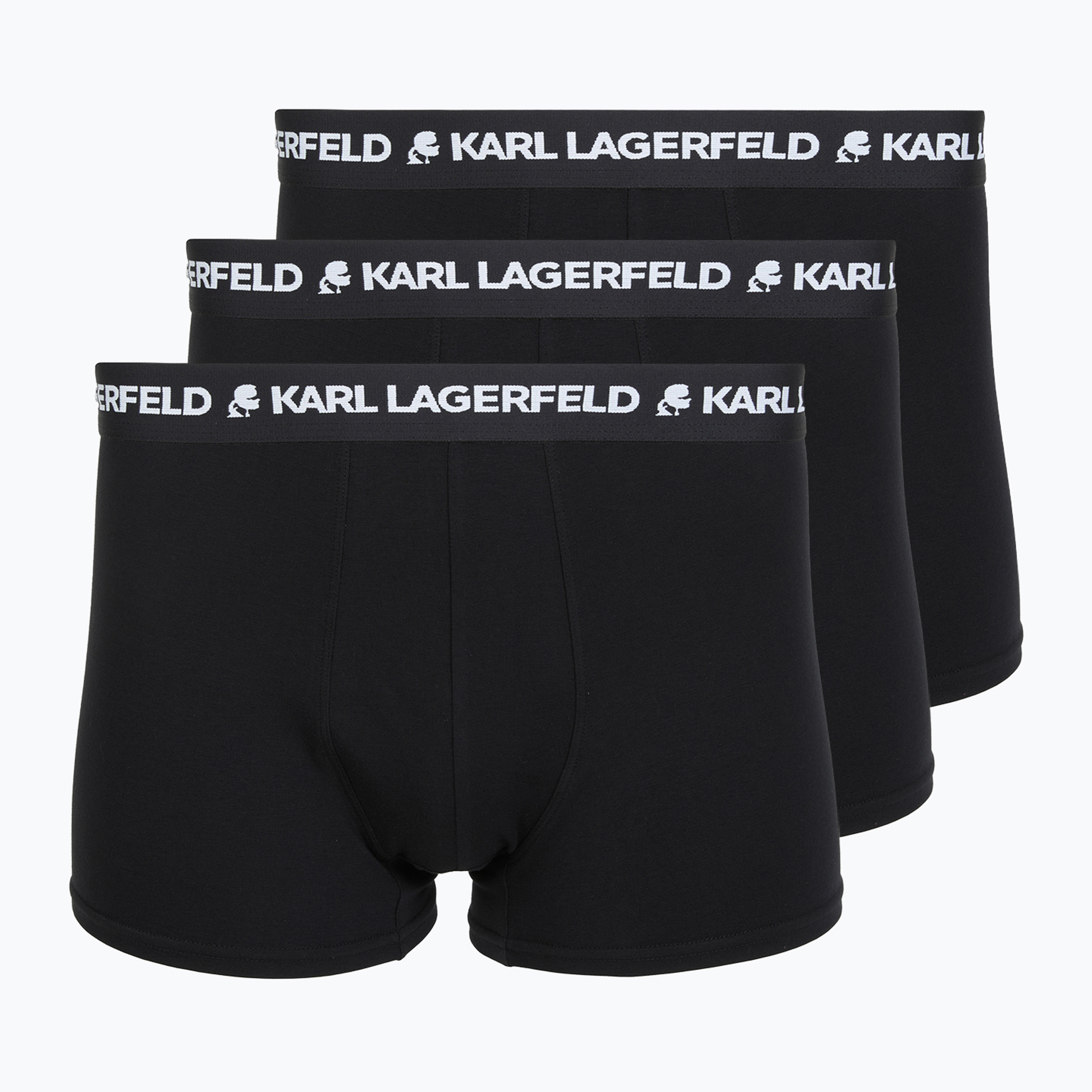 Bokserki męskie KARL LAGERFELD Logo Trunk 3 pary black 
