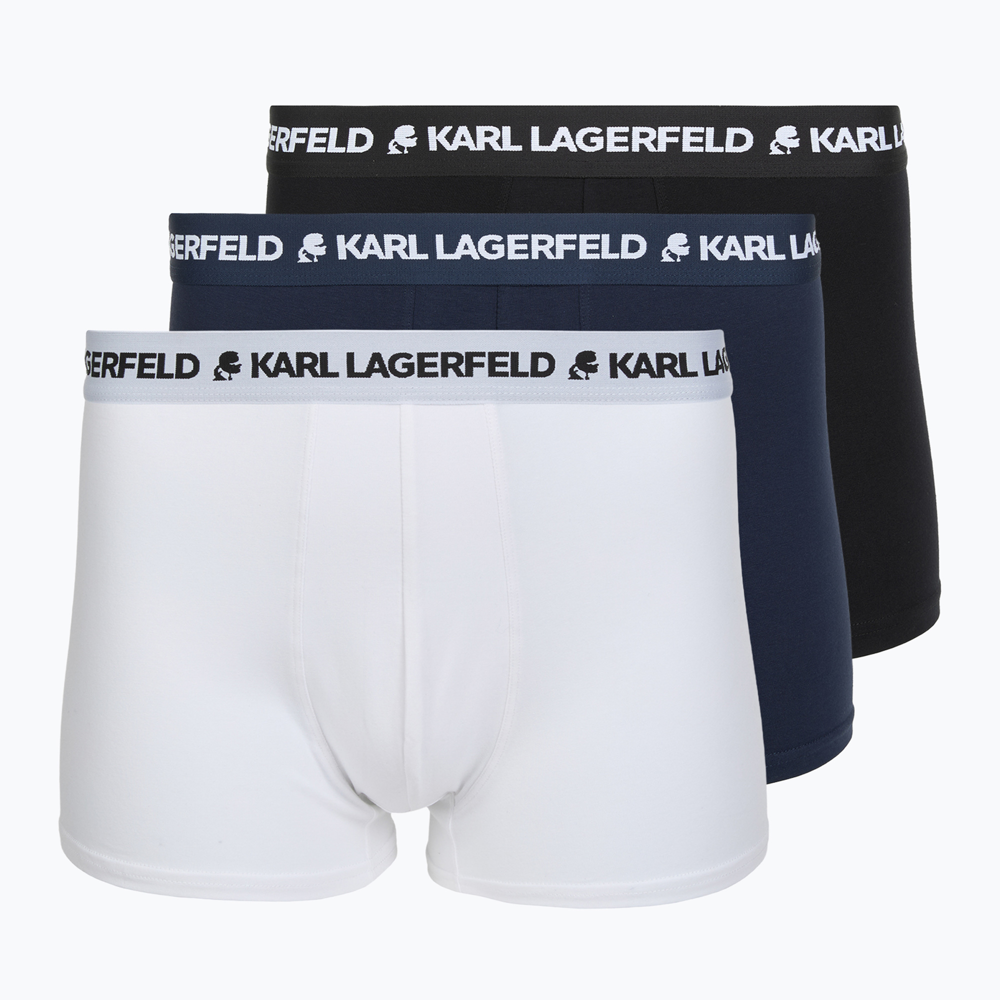 Bokserki męskie KARL LAGERFELD Logo Trunk 3 pary black/white/navy 