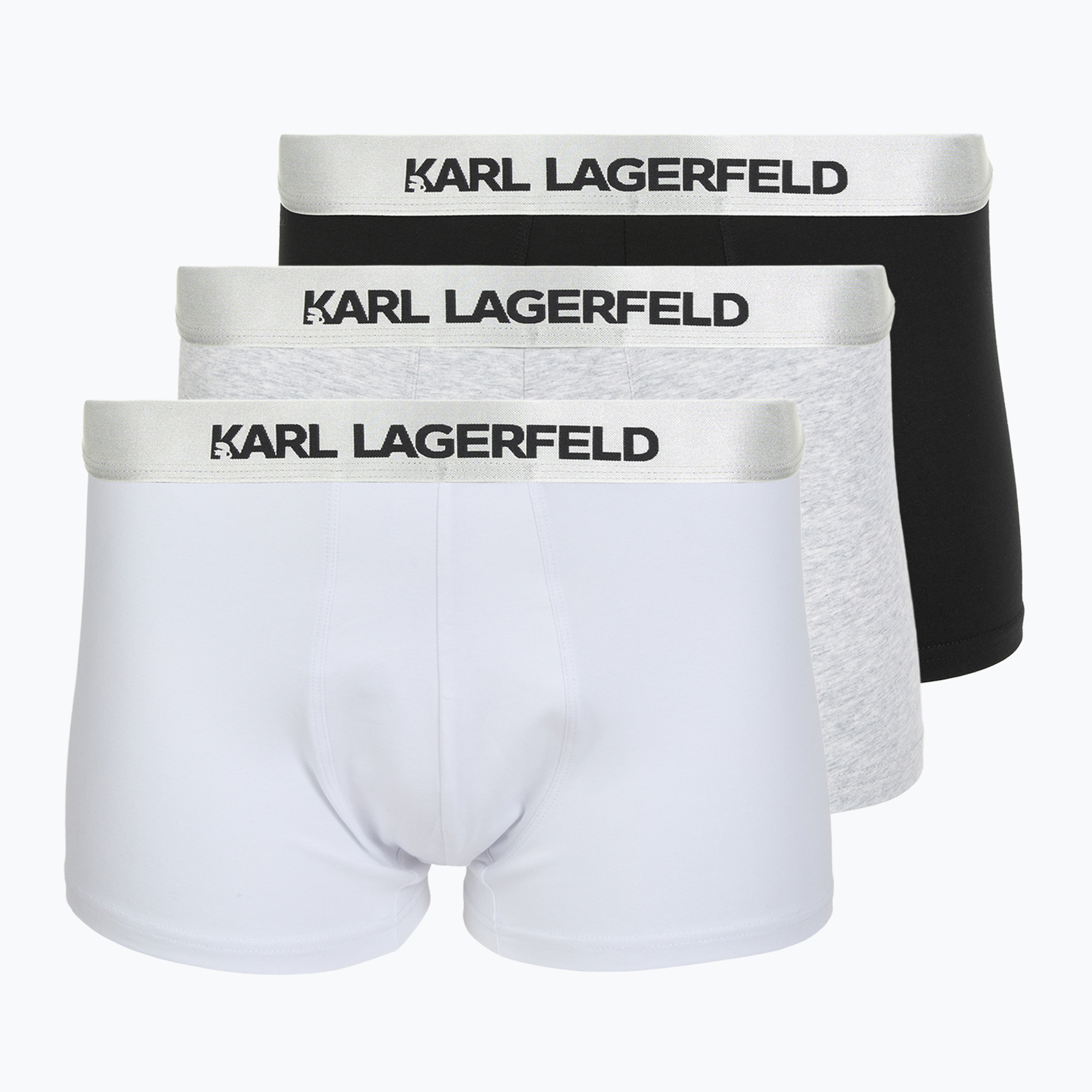 Bokserki męskie KARL LAGERFELD Elastic Trunk 3 pary black/white/grey 