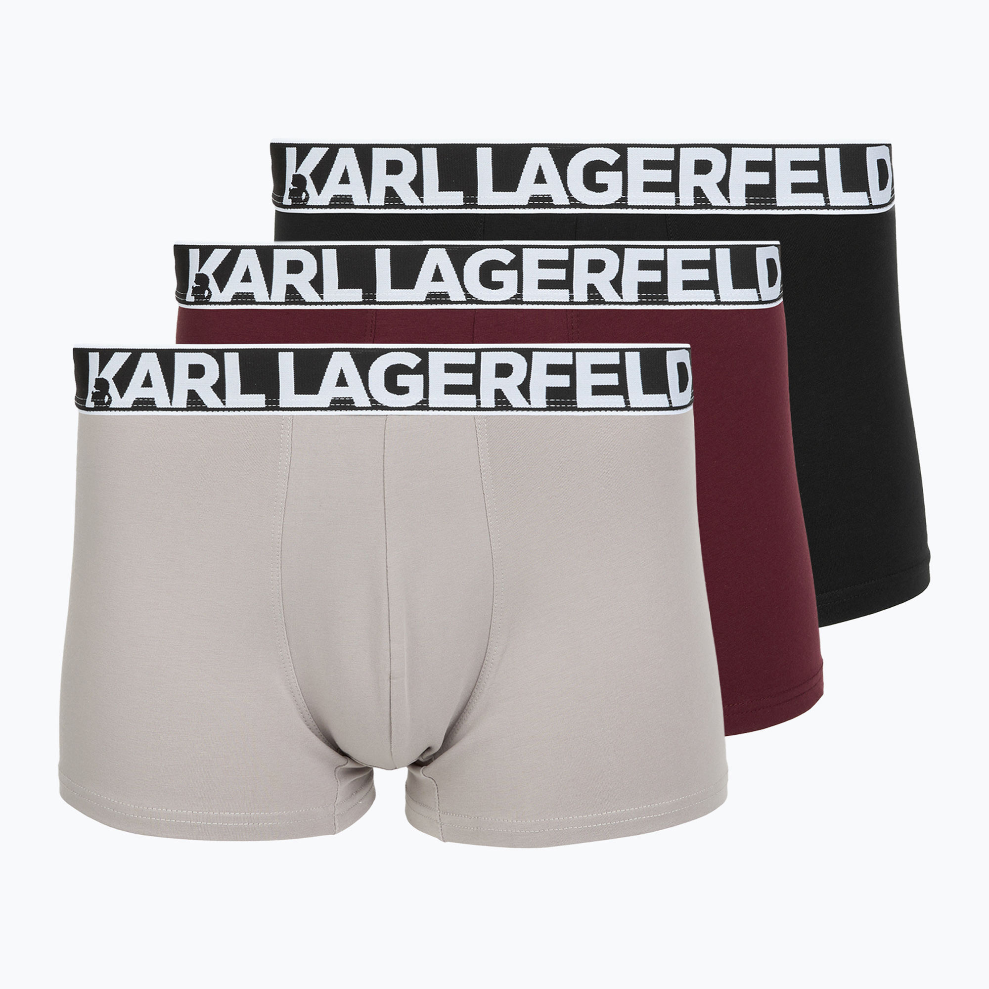 Bokserki męskie KARL LAGERFELD Bold Elastic Trunk 3 pary windsor/black/ash 