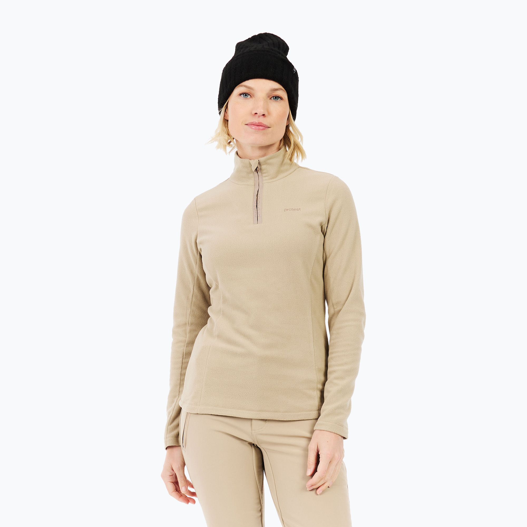 Дамски суитшърт Protest PRTRemutez 1/4 Zip Active bamboobeige