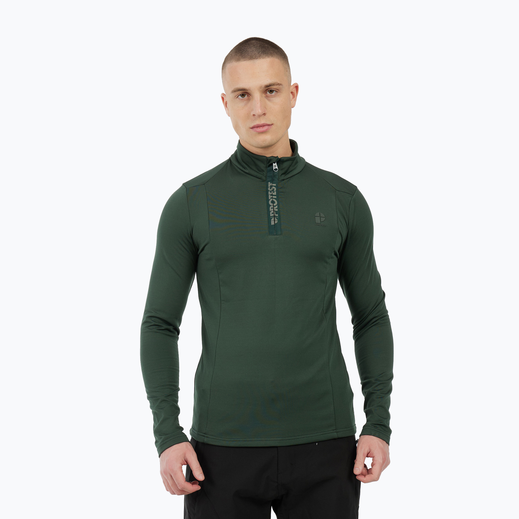 Мъжки суитшърт Protest Rewill 1/4 Zip Active kale green
