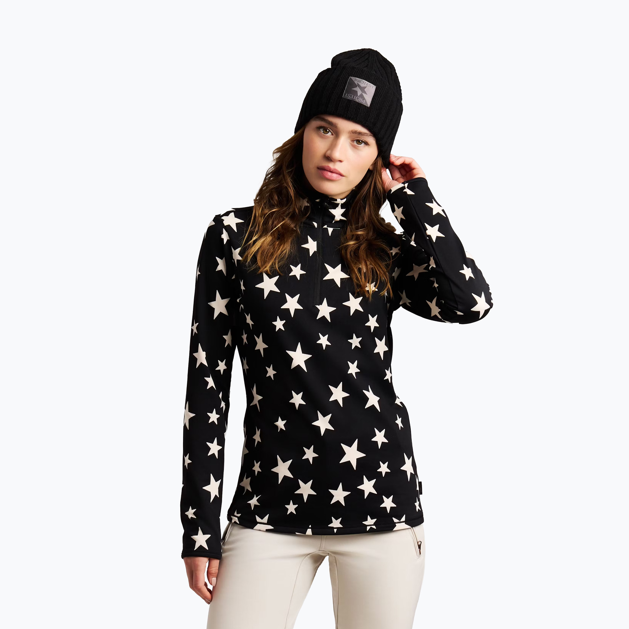 Bluza polarowa damska Protest PRTSwana 1/4 Zip Active true black | WYSYŁKA W 24H | 30 DNI NA ZWROT