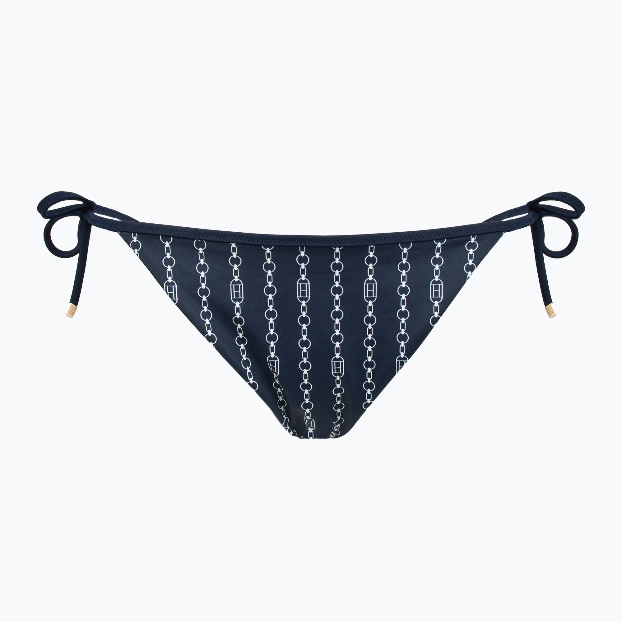 Tommy Hilfiger Cheeky String Бански костюм Долна част със странична връзка Печат на флаг верижка dark night navy