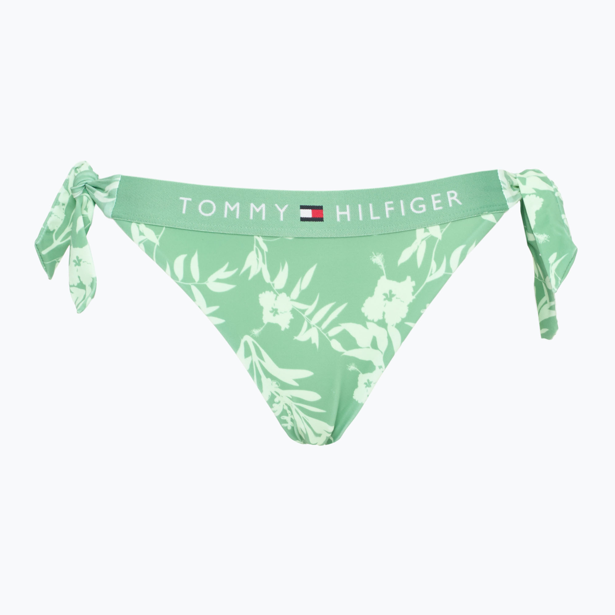 Долнище на бански костюм Tommy Hilfiger Cheeky Side Tie Print floral tropical aop fort green