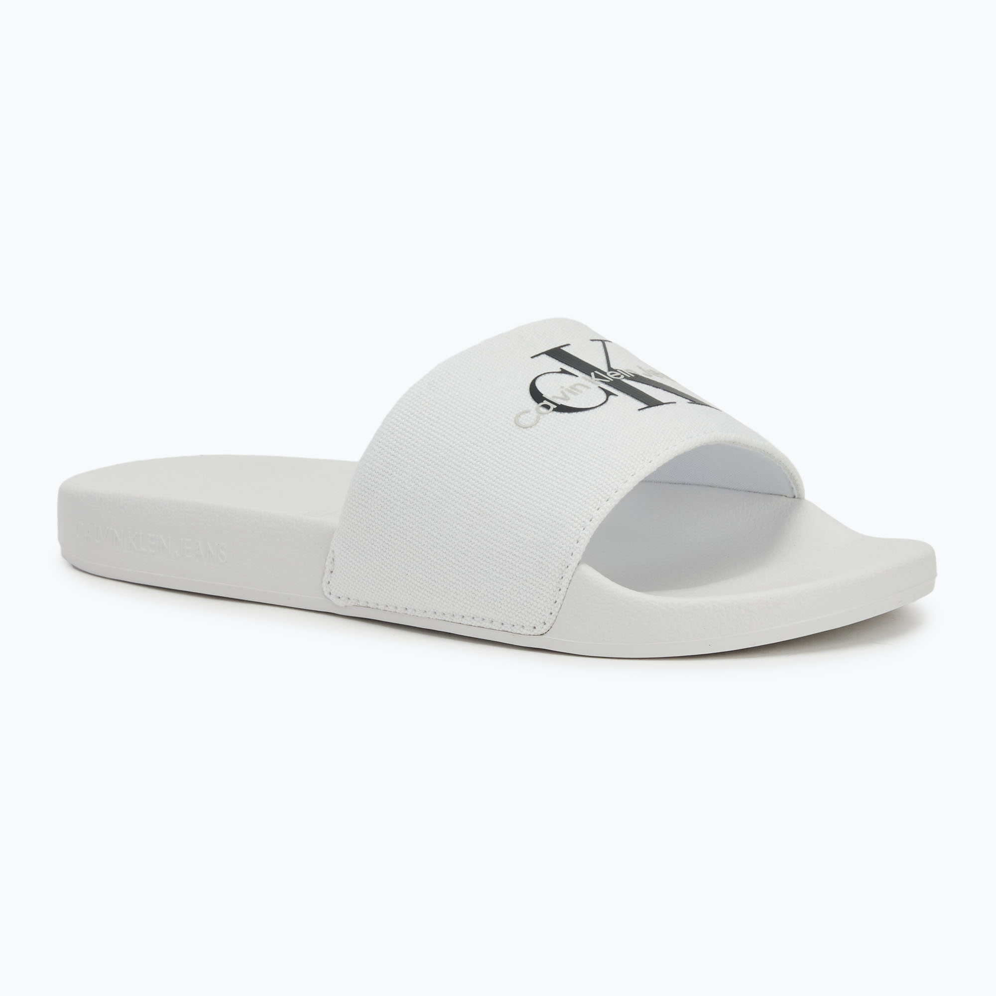 Klapki męskie Calvin Klein YM0YM01271 Slide Monogram Cv bright white/black 