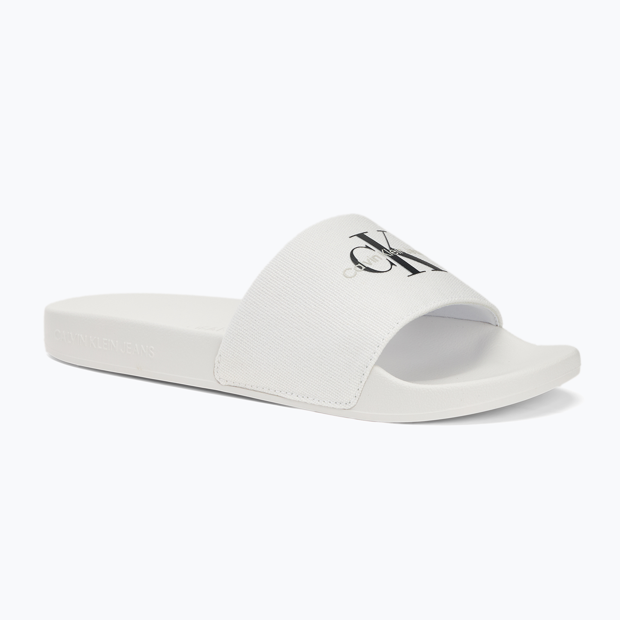 Klapki damskie Calvin Klein YW0YW01835 Slide Monogram Wn bright white/black 