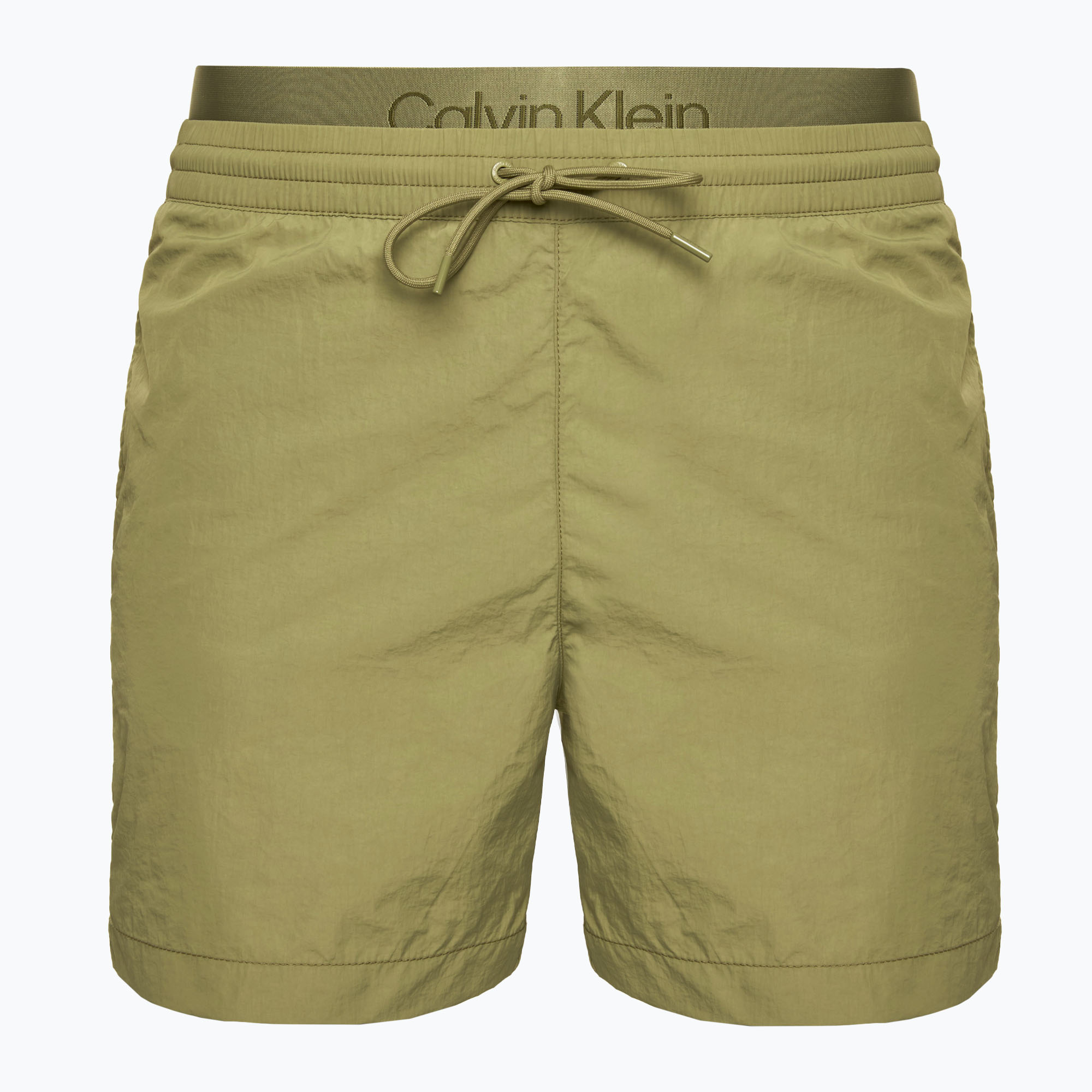 Calvin Klein KM0KM01081 Uomo Pantaloncini da bagno a sirena medi con doppia fascia in vita (XL) (Medium Double Waistband KM0KM01081LH9)