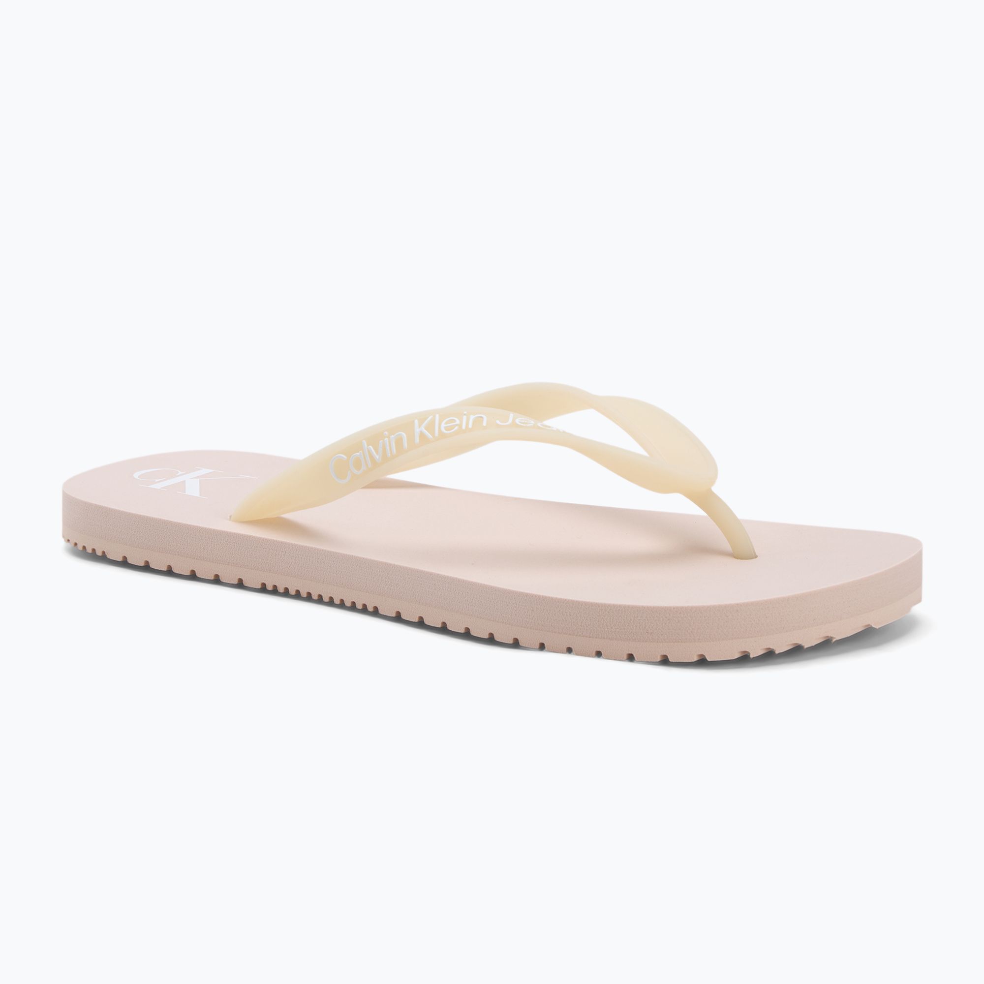 Japonki damskie Calvin Klein YW0YW01829 Beach Sandal Transparent Tpu whisper pink/bright white 