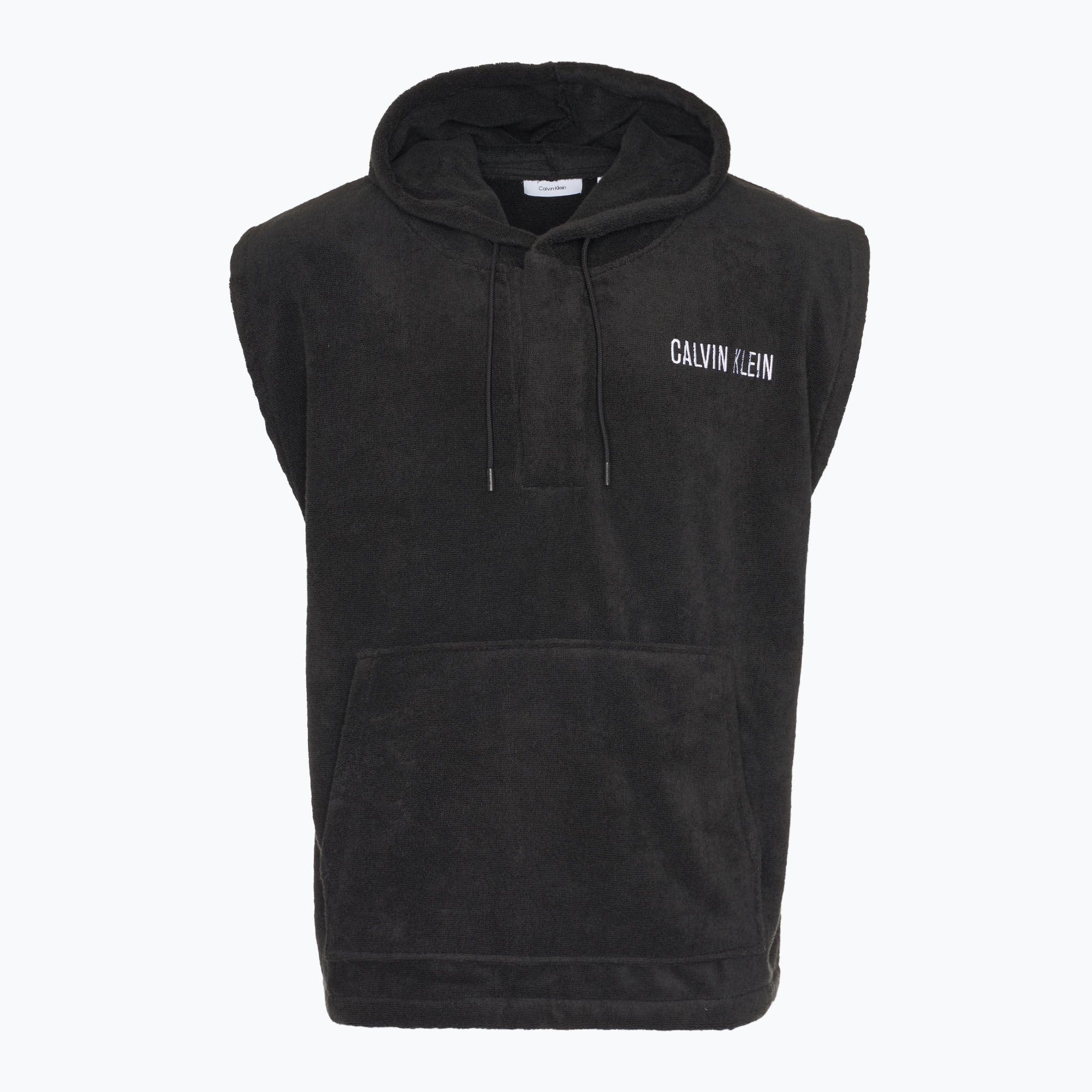 Ponczo męskie Calvin Klein KM0KM01150 Towel Hoodie pvh black 