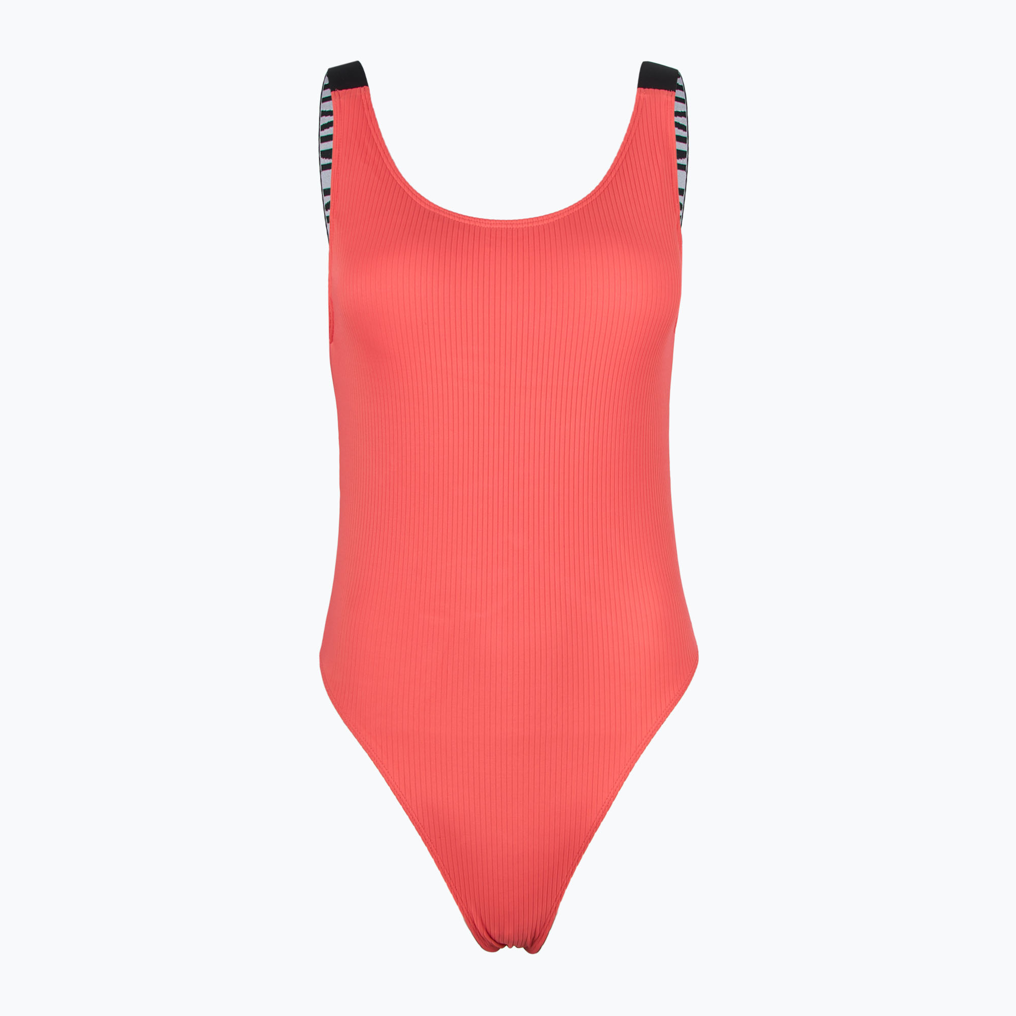 Дамски бански костюм от една част Calvin Klein KW0KW02754 Intense Power Rib Scoop Back One Piece-RP dazzling coral