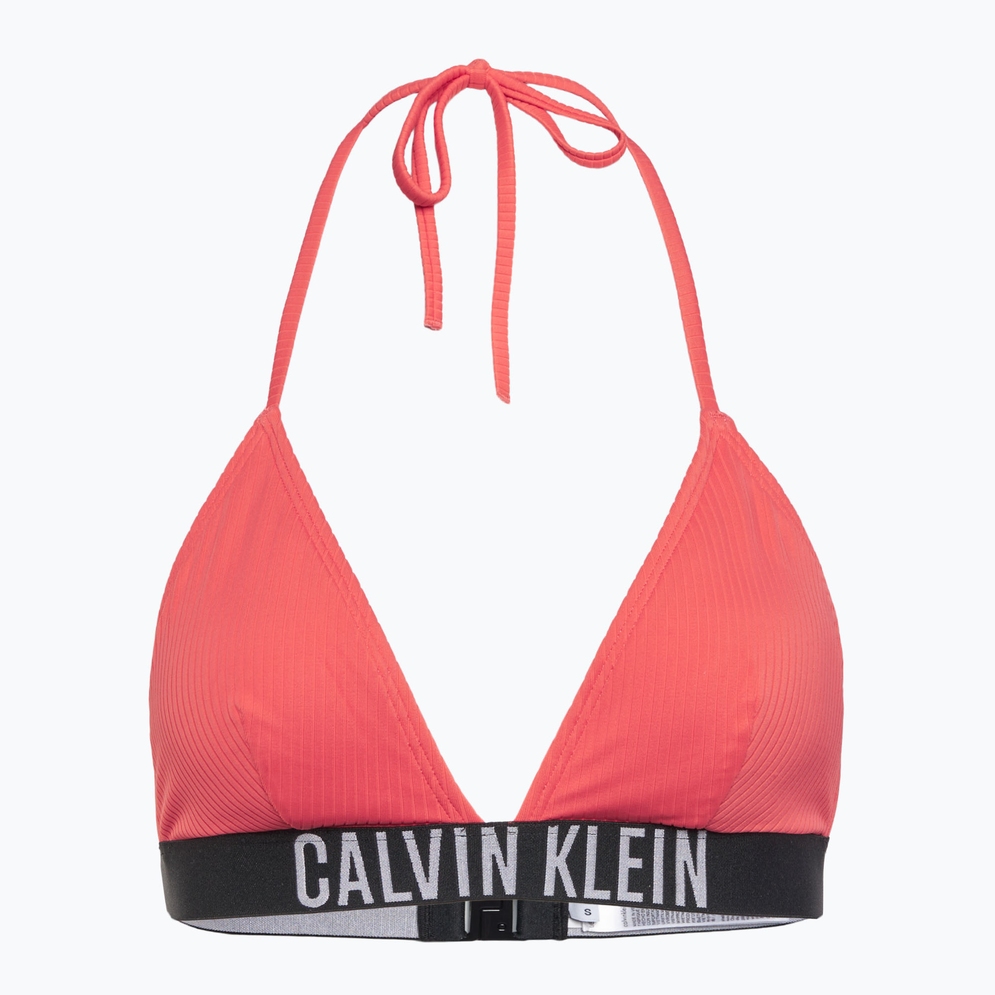 Горнище на бански костюм Calvin Klein KW0KW02750 Intense Power Rib Triangle-RP brilling coral