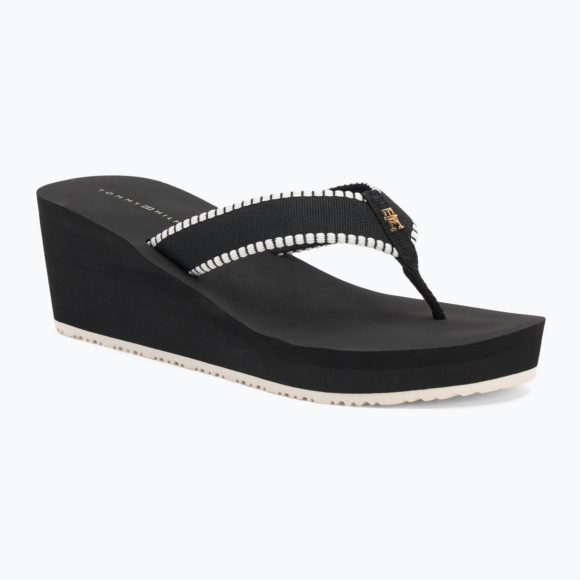 Japonki damskie Tommy Hilfiger Wedge Beach Sandal black 