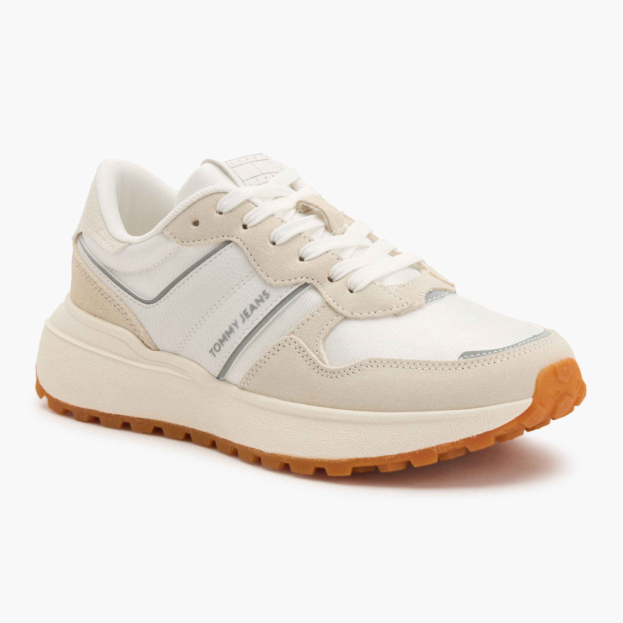 Buty damskie Tommy Jeans Cleated Runner ecru 
