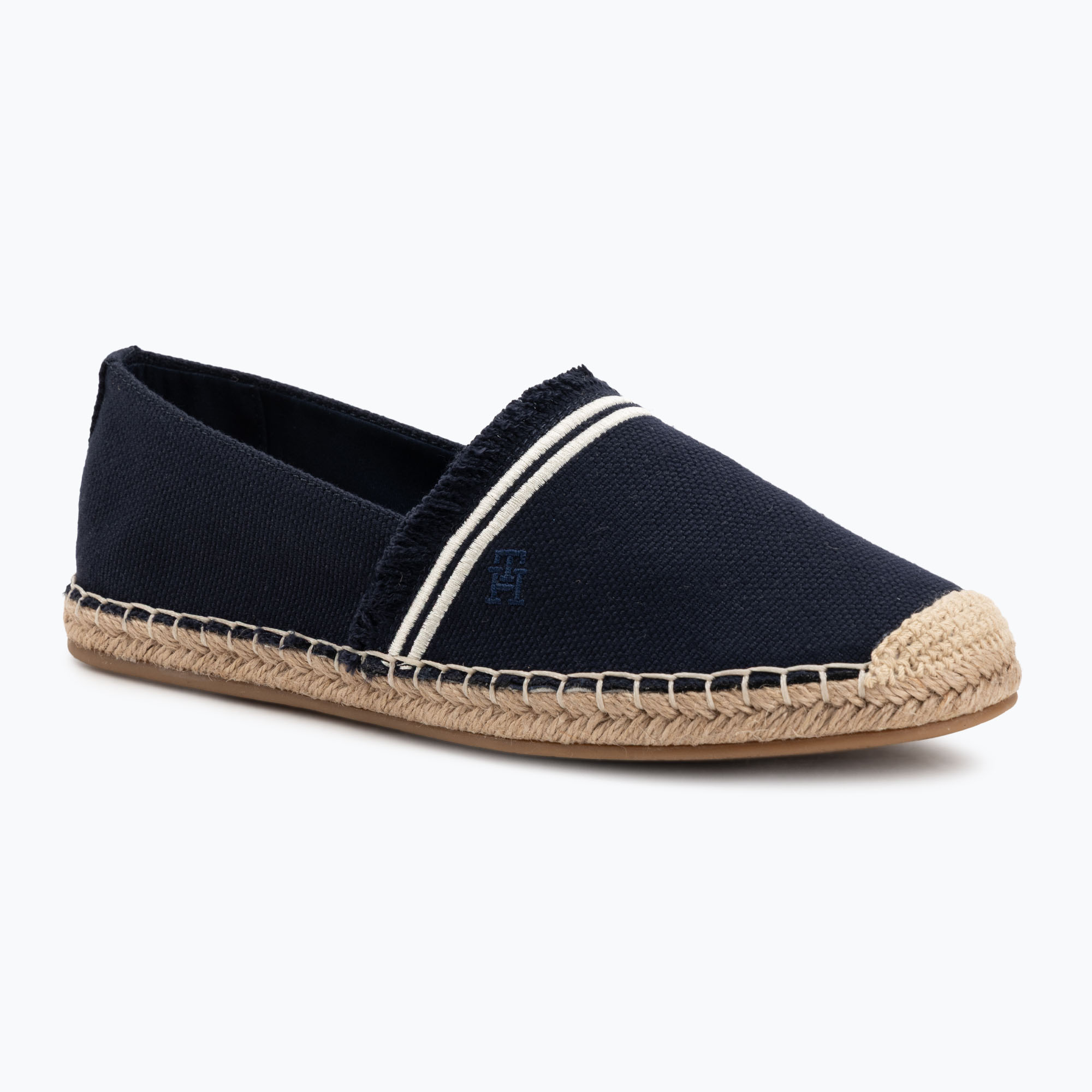 Espadryle damskie Tommy Hilfiger Fringe Canvas Closed space blue 