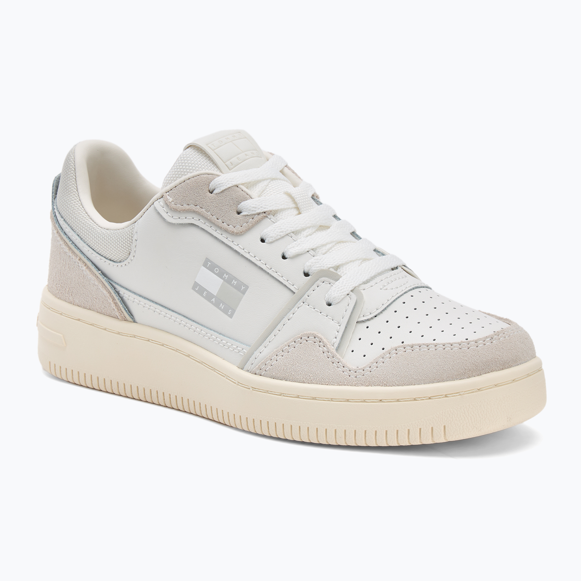 Buty damskie Tommy Jeans Retro Basket ecru/stratus grey 