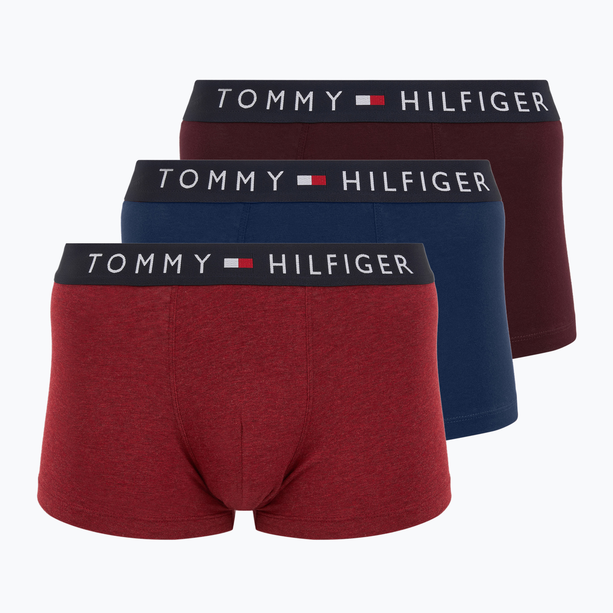 Bokserki Tommy Hilfiger UM0UM03180 Trunk 3 pary deep burgundy/purple navy/deep rouge heather 