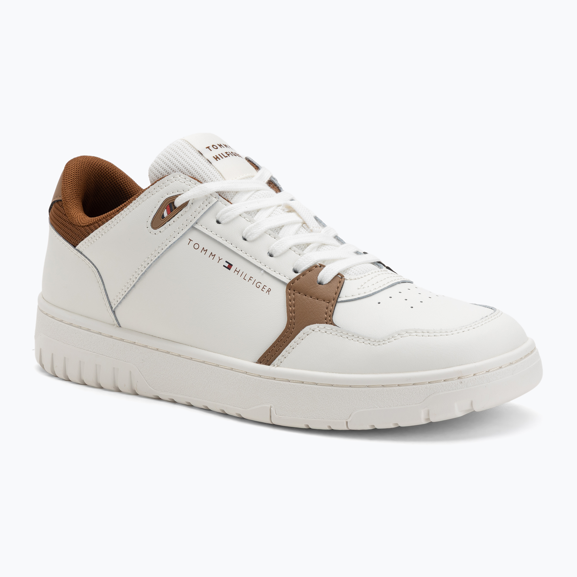 Buty męskie Tommy Hilfiger Basket Core Lite Lth Mix ecru 
