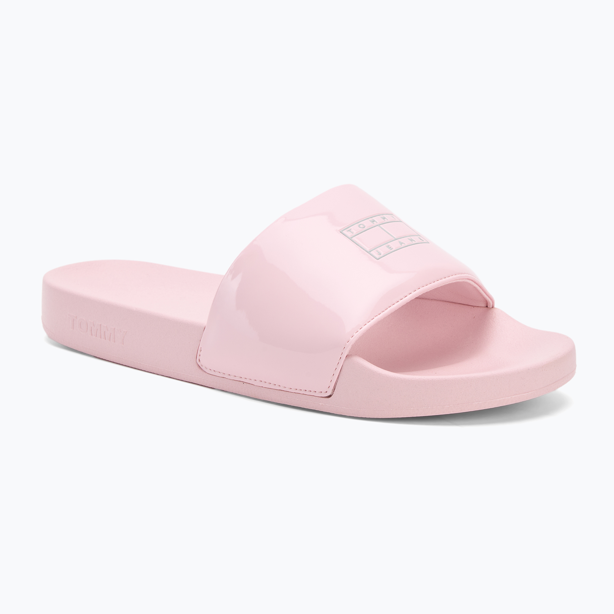 Klapki damskie Tommy Hilfiger Flag Pool Slide Patent misty pink 
