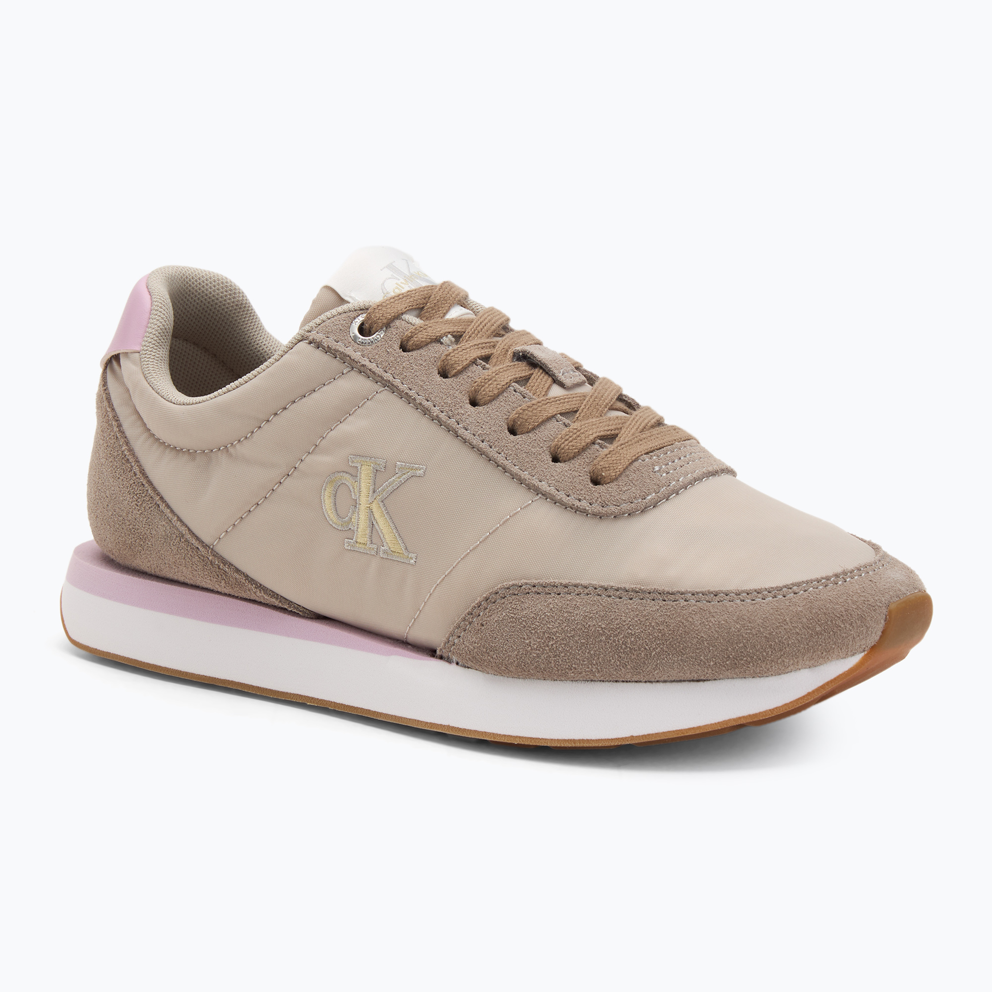 Buty damskie Calvin Klein YW0YW01990 Retro Runner Lace Up Nylon MG chateu/taupe/fragrant lilac 