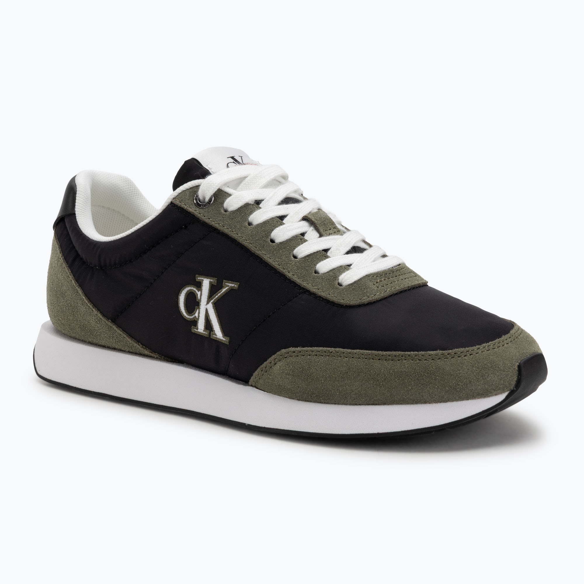 Buty męskie Calvin Klein YM0YM01361 Retro Runner Essential MIX MAT black/capers/bright white 