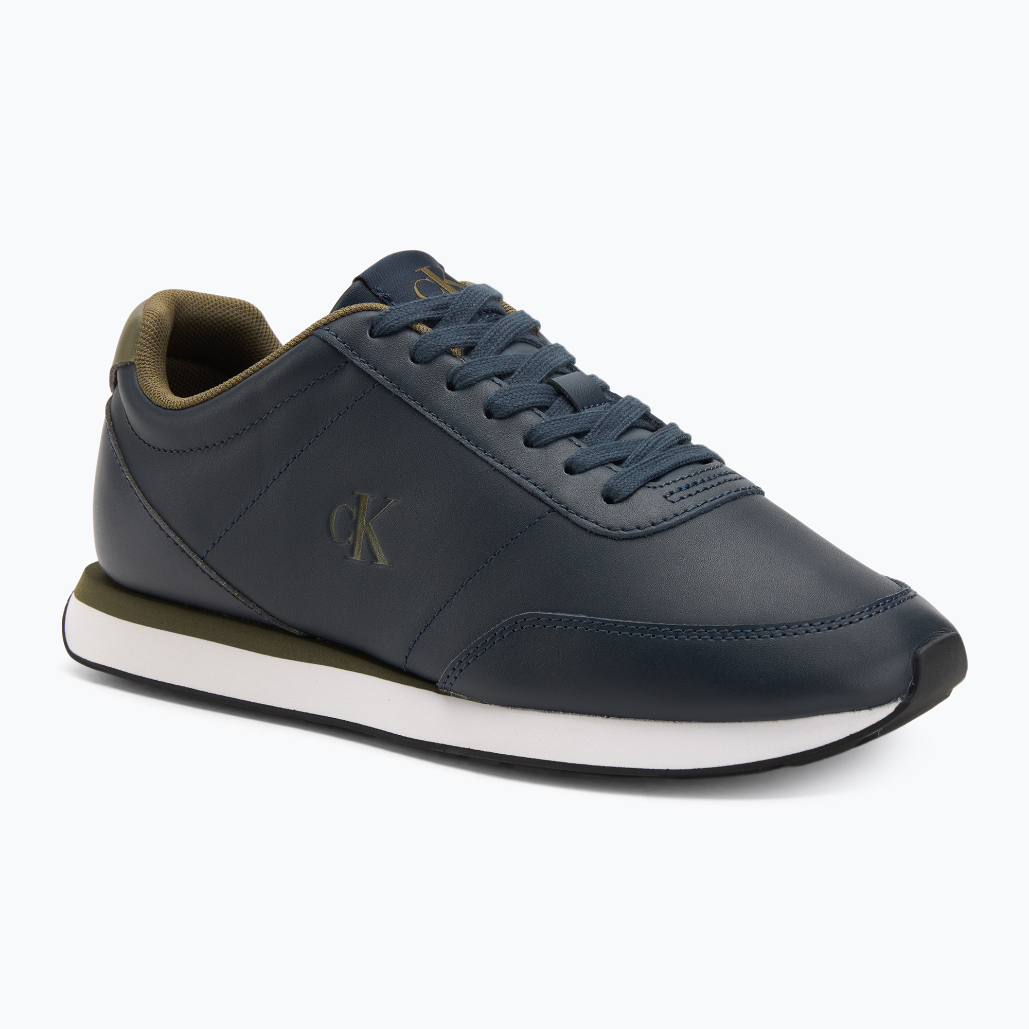 Buty męskie Calvin Klein YM0YM01355 Retro Runner Essential Leather navy/capers 