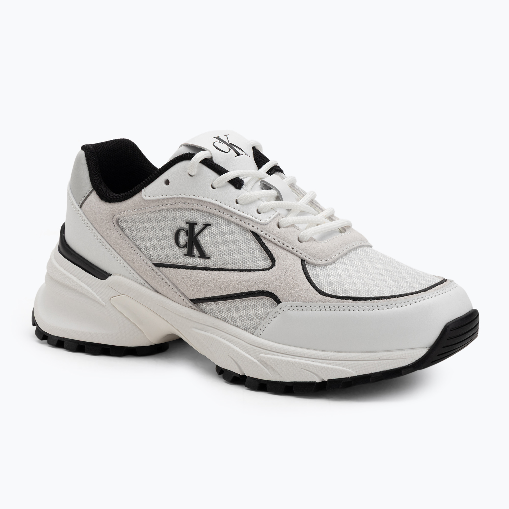Buty damskie Calvin Klein YW0YW02009 Hike Runner Mesh Mix MET MG bright white/black 