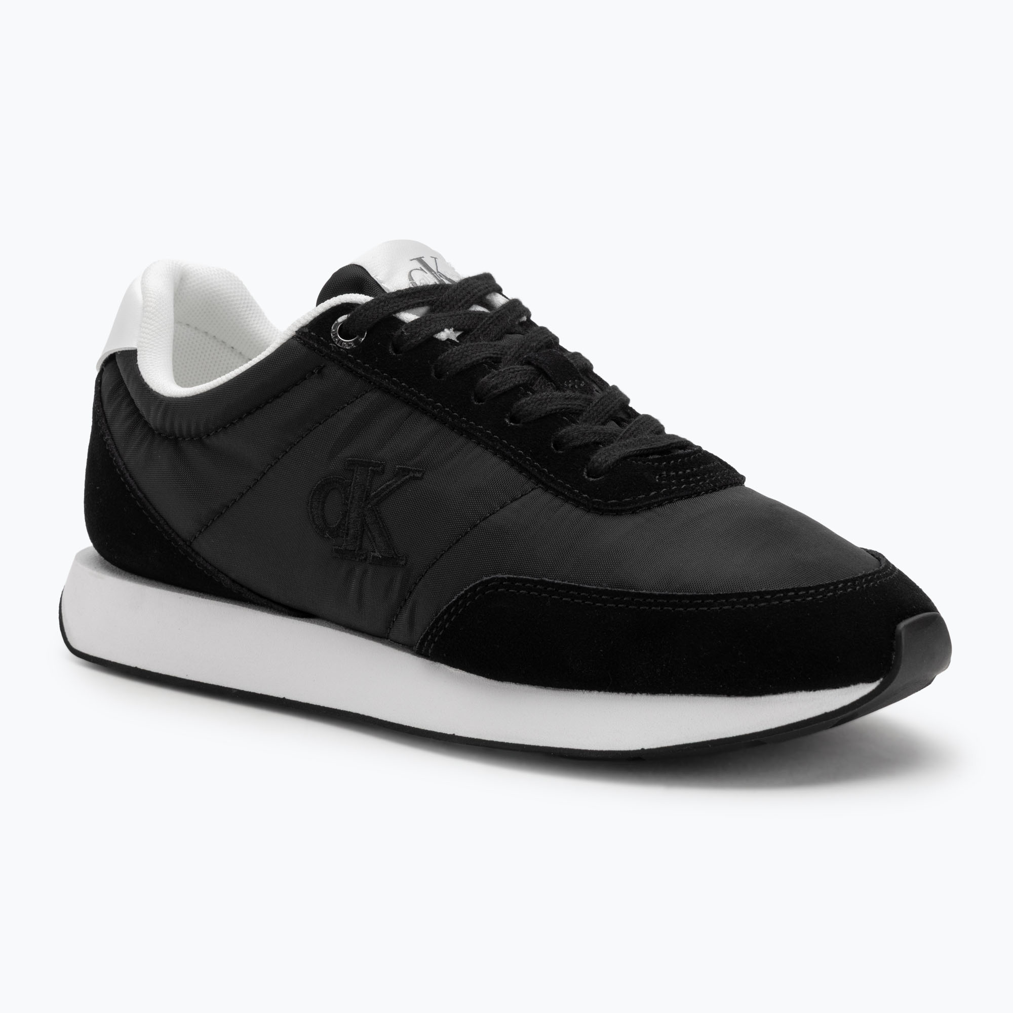 Buty damskie Calvin Klein YW0YW01990 Retro Runner Lace Up Nylon MG black/bright white 