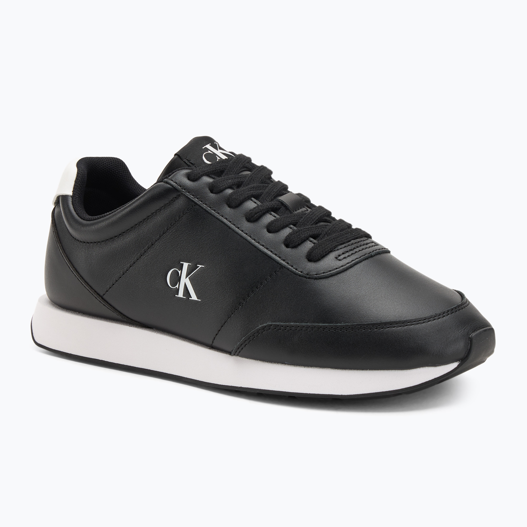 Buty męskie Calvin Klein YM0YM01355 Retro Runner Essential Leather black/bright white 