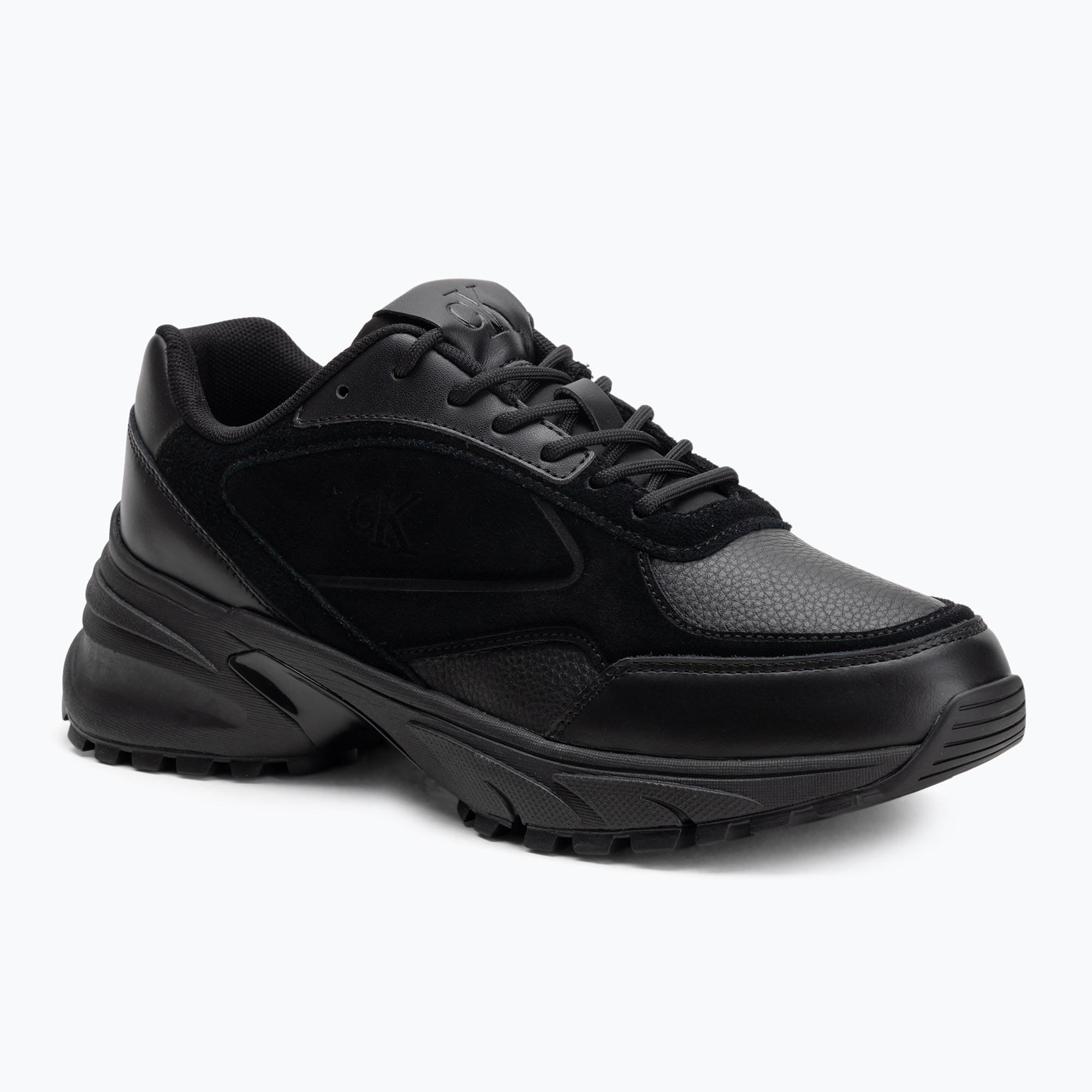 Buty męskie Calvin Klein YM0YM01289 Hike Runner HF Leather Mix triple black 