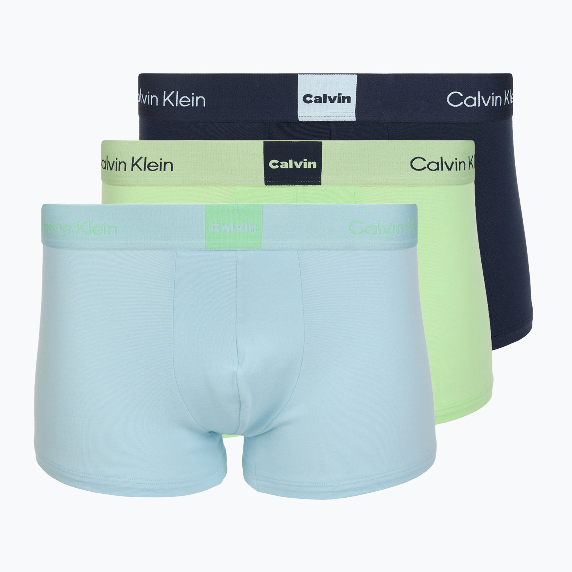 Bokserki Calvin Klein LV00NB4476 Trunk 3 pary patina green/shoreline/airidescenty blue 