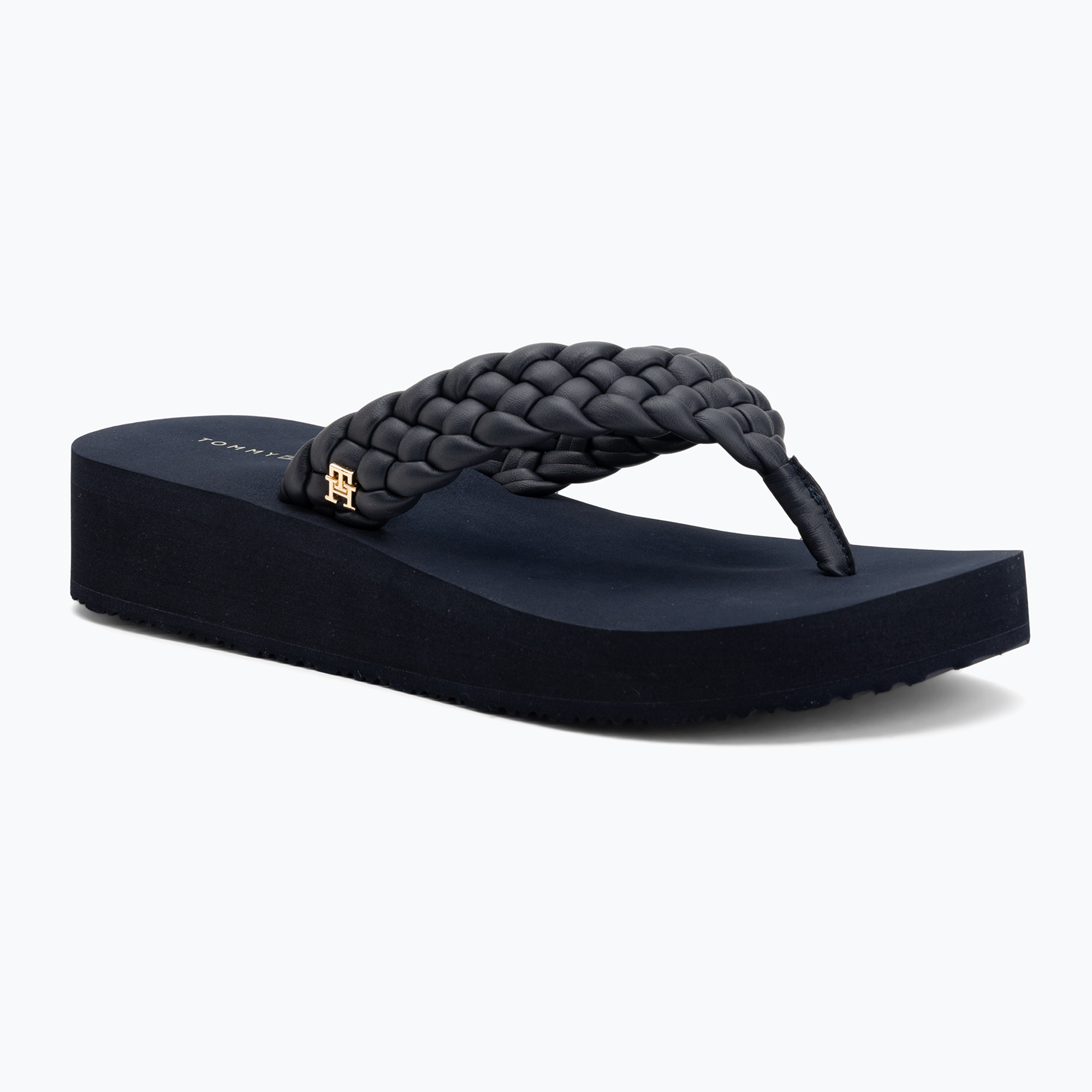 Japonki damskie Tommy Hilfiger Wedge Cornrow Beach space blue 