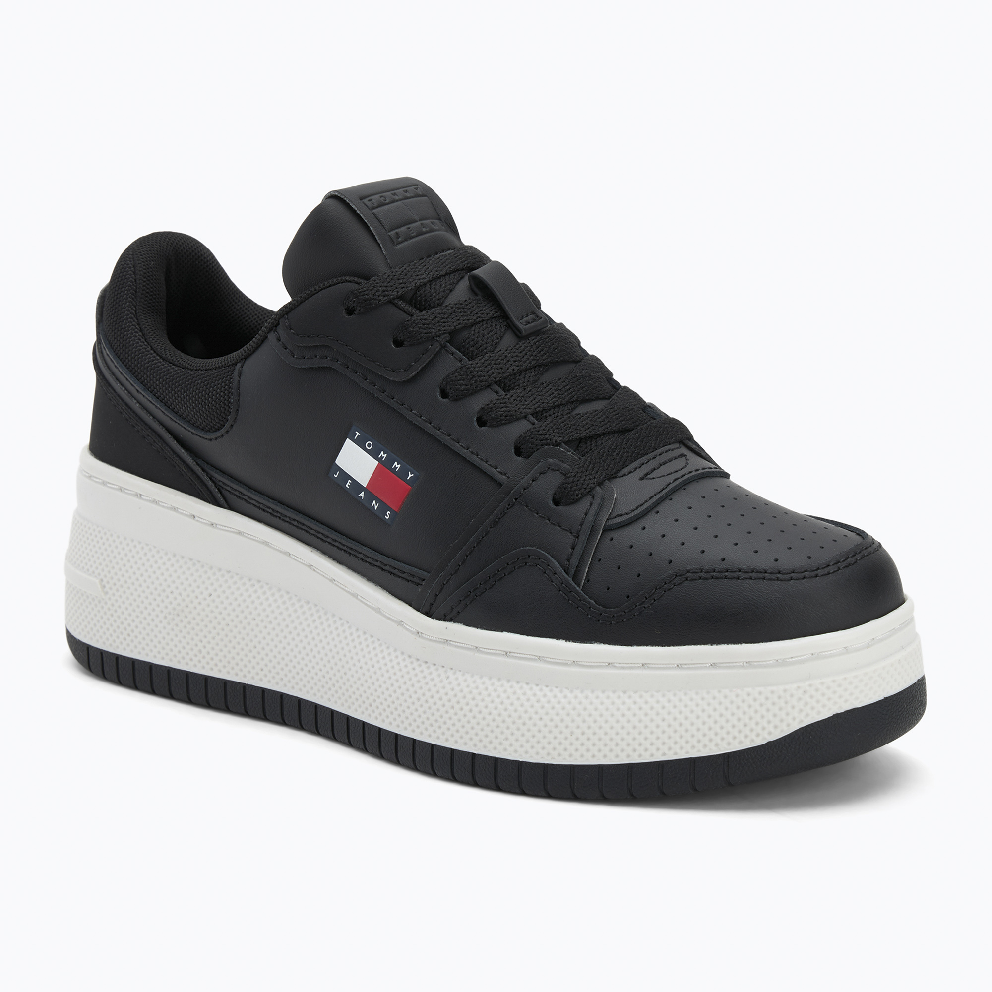 Buty damskie Tommy Jeans Retro Basket Flatform black 