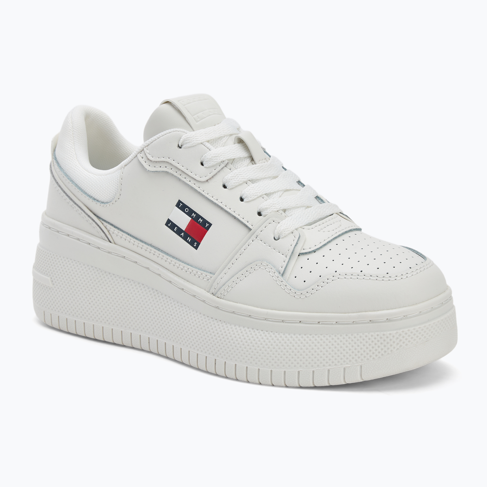 Buty damskie Tommy Jeans Retro Basket Flatform ecru 