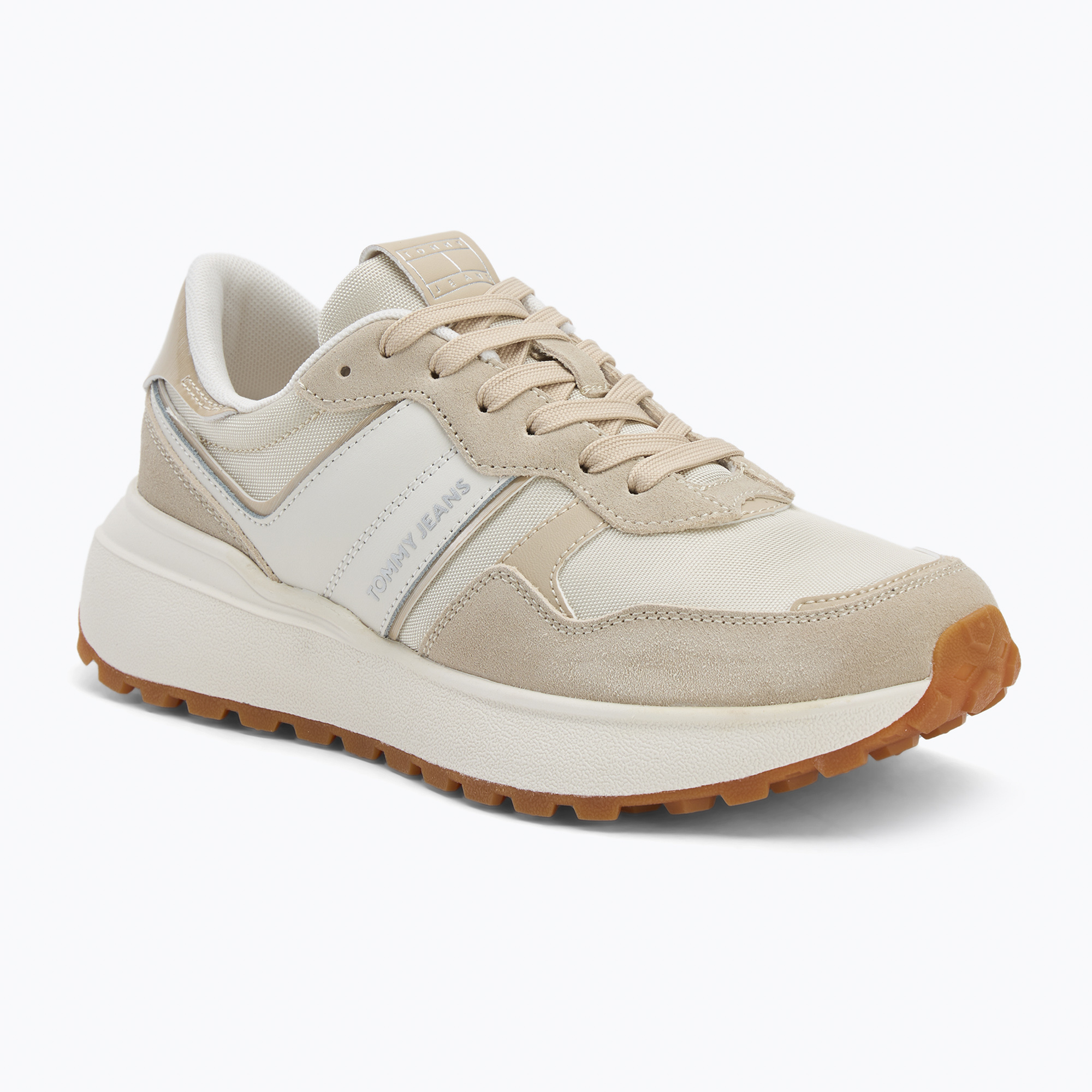 Buty damskie Tommy Jeans Cleated Runner white clay 