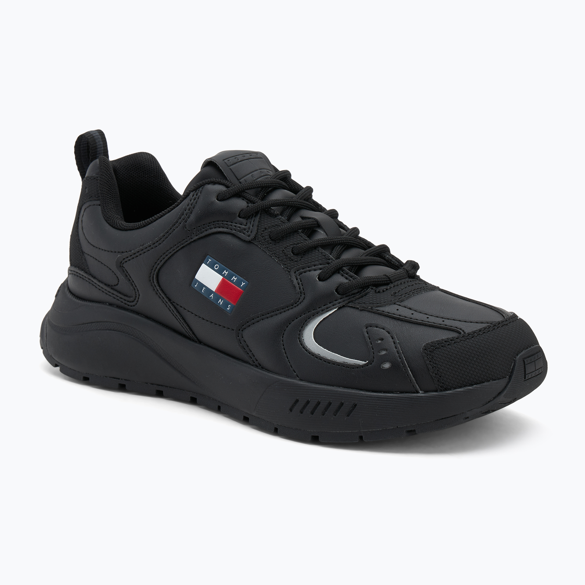 Buty męskie Tommy Jeans Runner Leather black 
