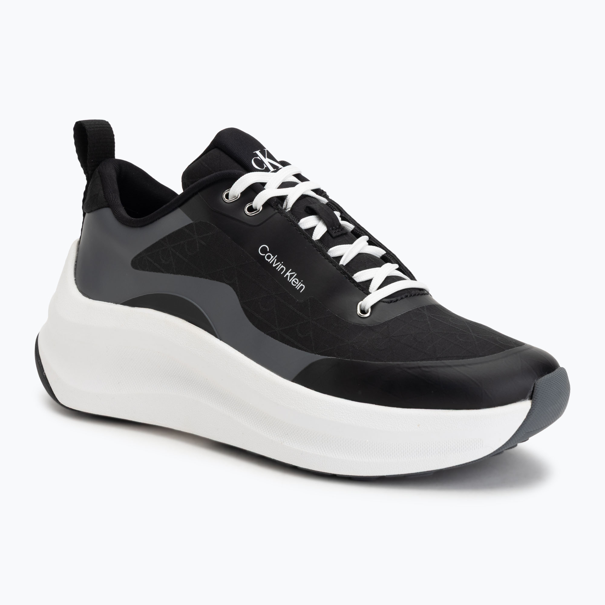 Buty damskie Calvin Klein YW0YW02077 Chunky Runner Laceup Mix Aop black/coal 