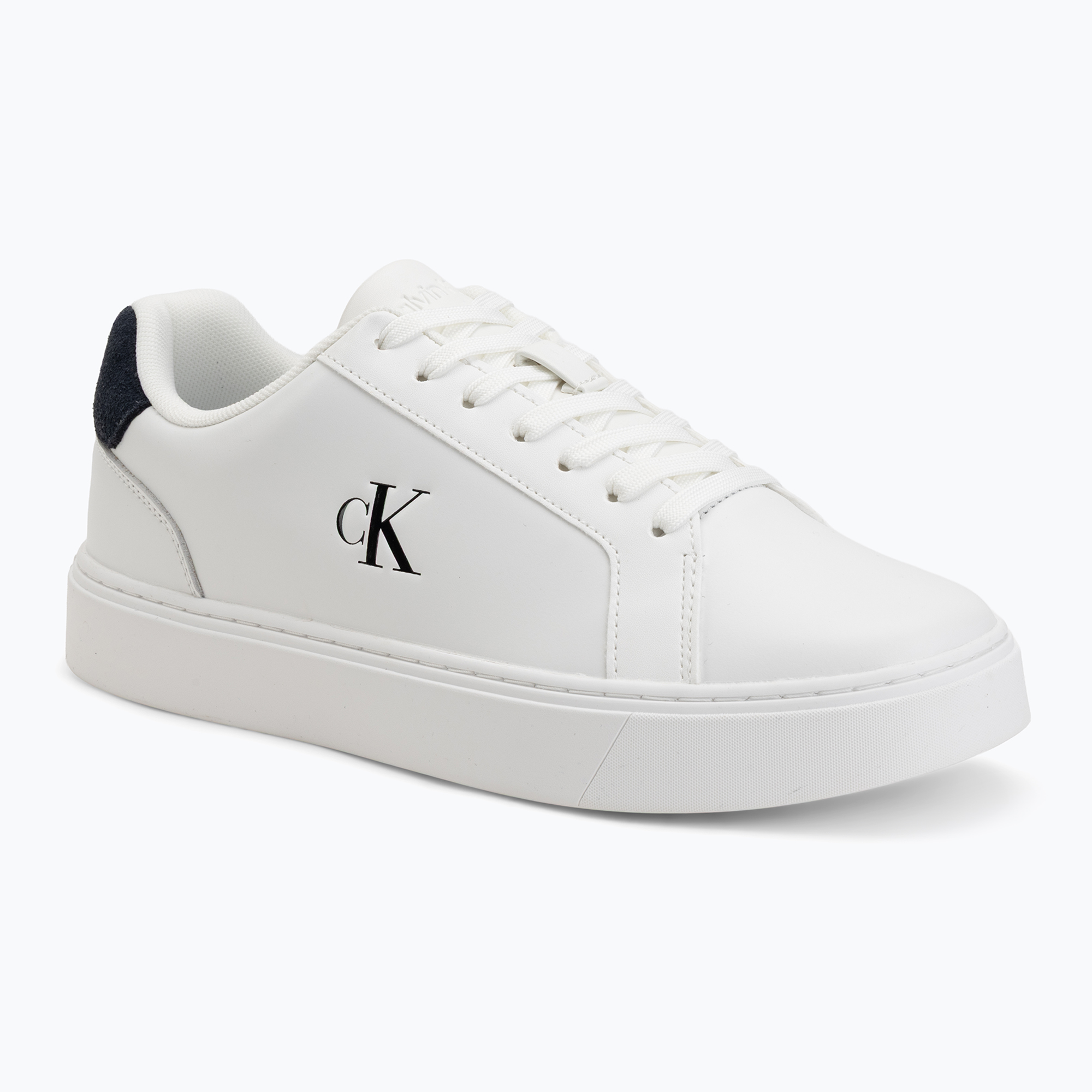 Buty męskie Calvin Klein YM0YM01435 Classic Cupsole Laceup Leather bright white/navy