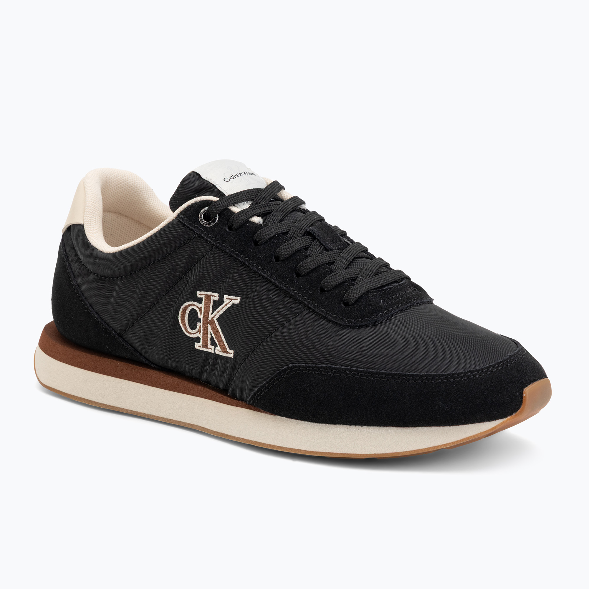 Мъжки обувки Calvin Klein YM0YM01361 Retro Runner Ess Mix Mat black/light cashew