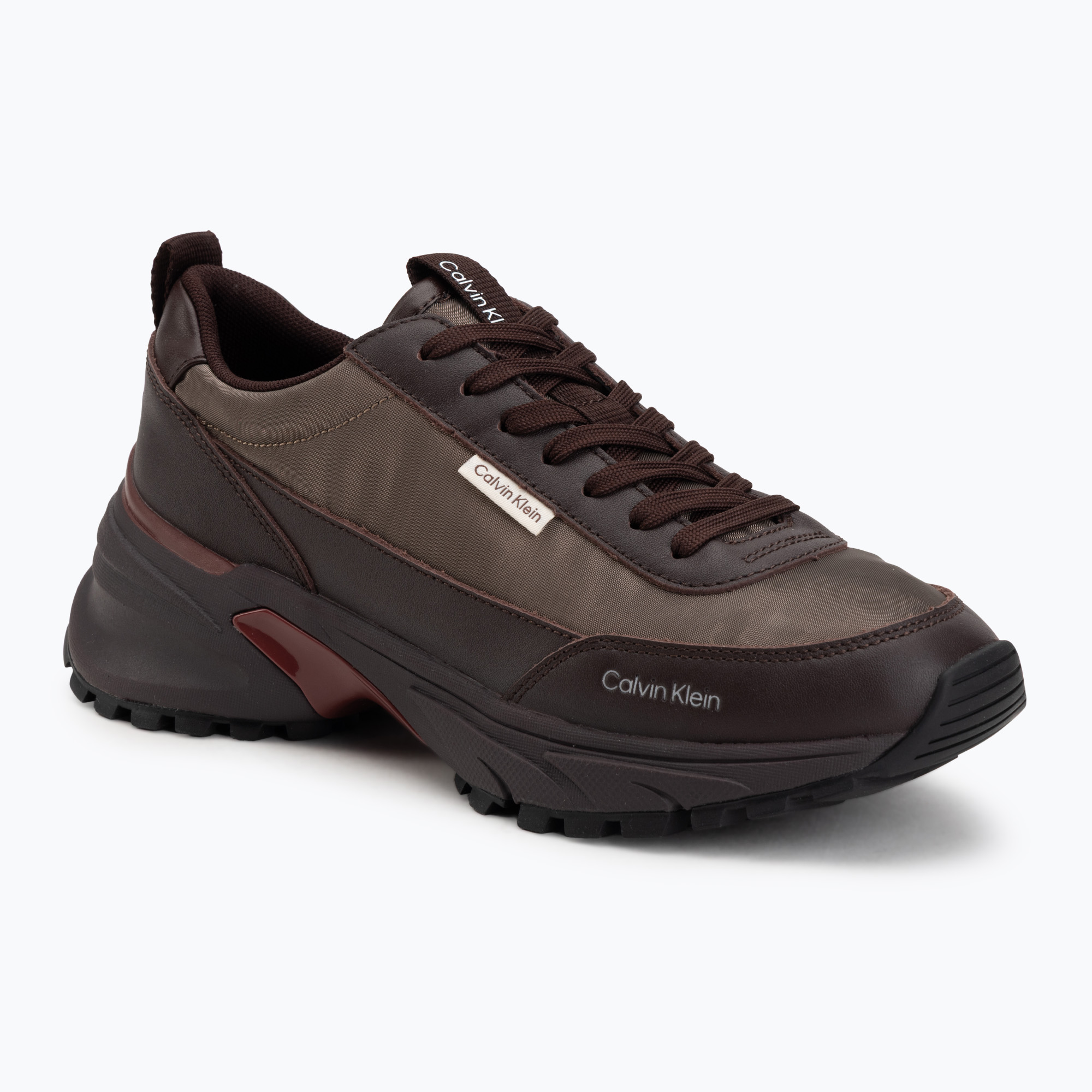 Дамски обувки Calvin Klein HW0HW02999 Hike Runner Organza Met Leather bordeaux/rhubarb