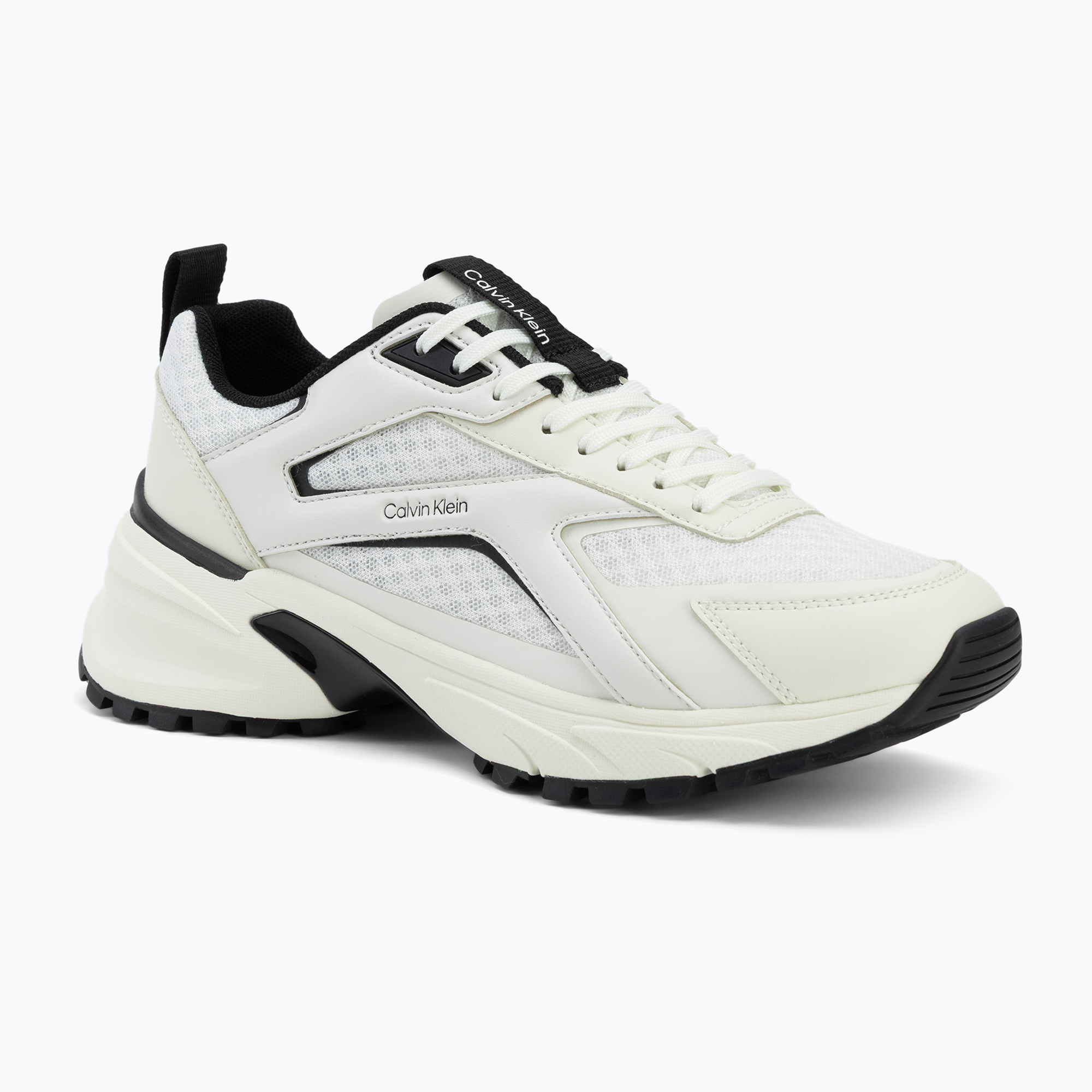 Buty damskie Calvin Klein HW0HW03002 Hike Run Ckstripe Mesh bright white/black 