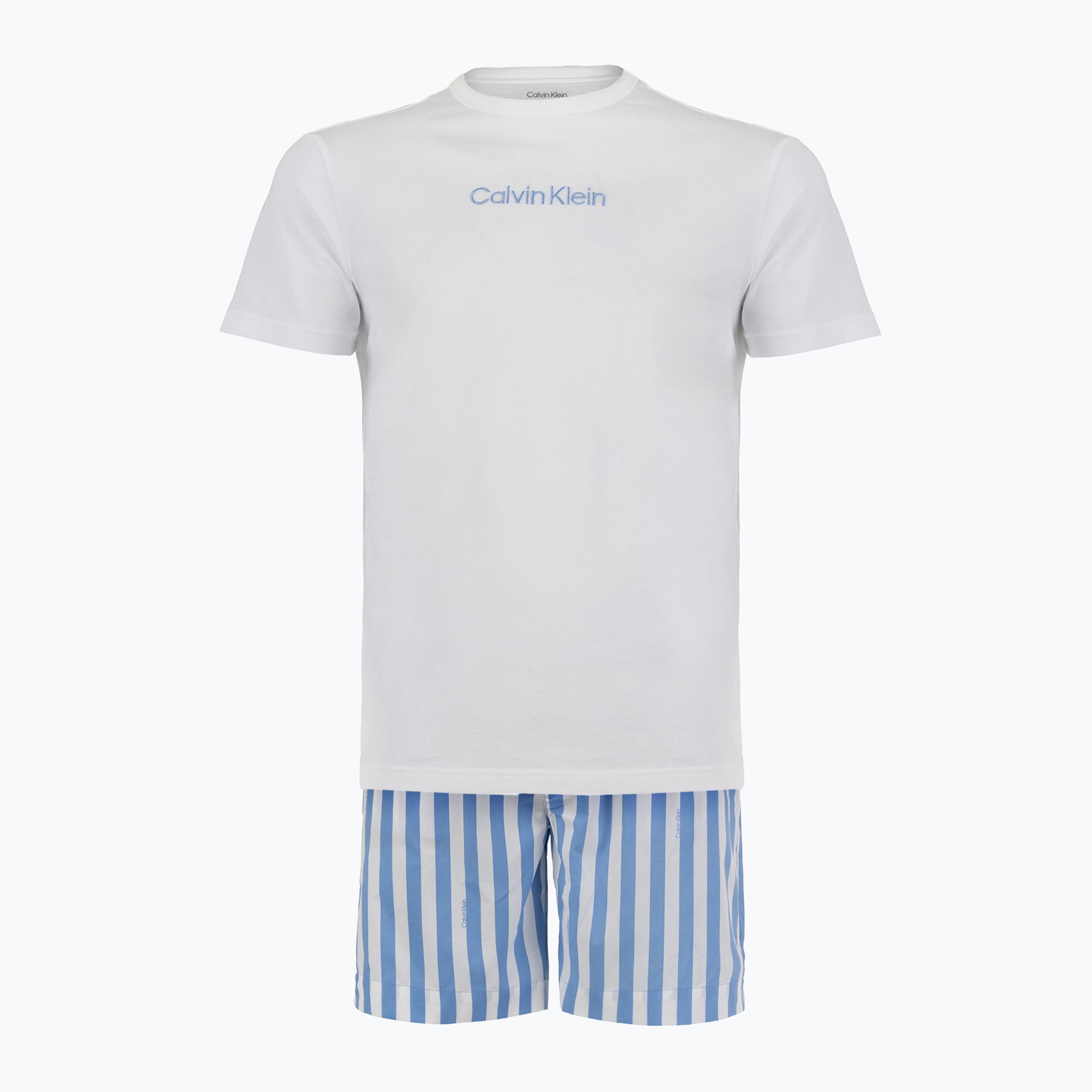 Мъжка пижама Calvin Klein LV00NM2903 classic white top/vertical boardway