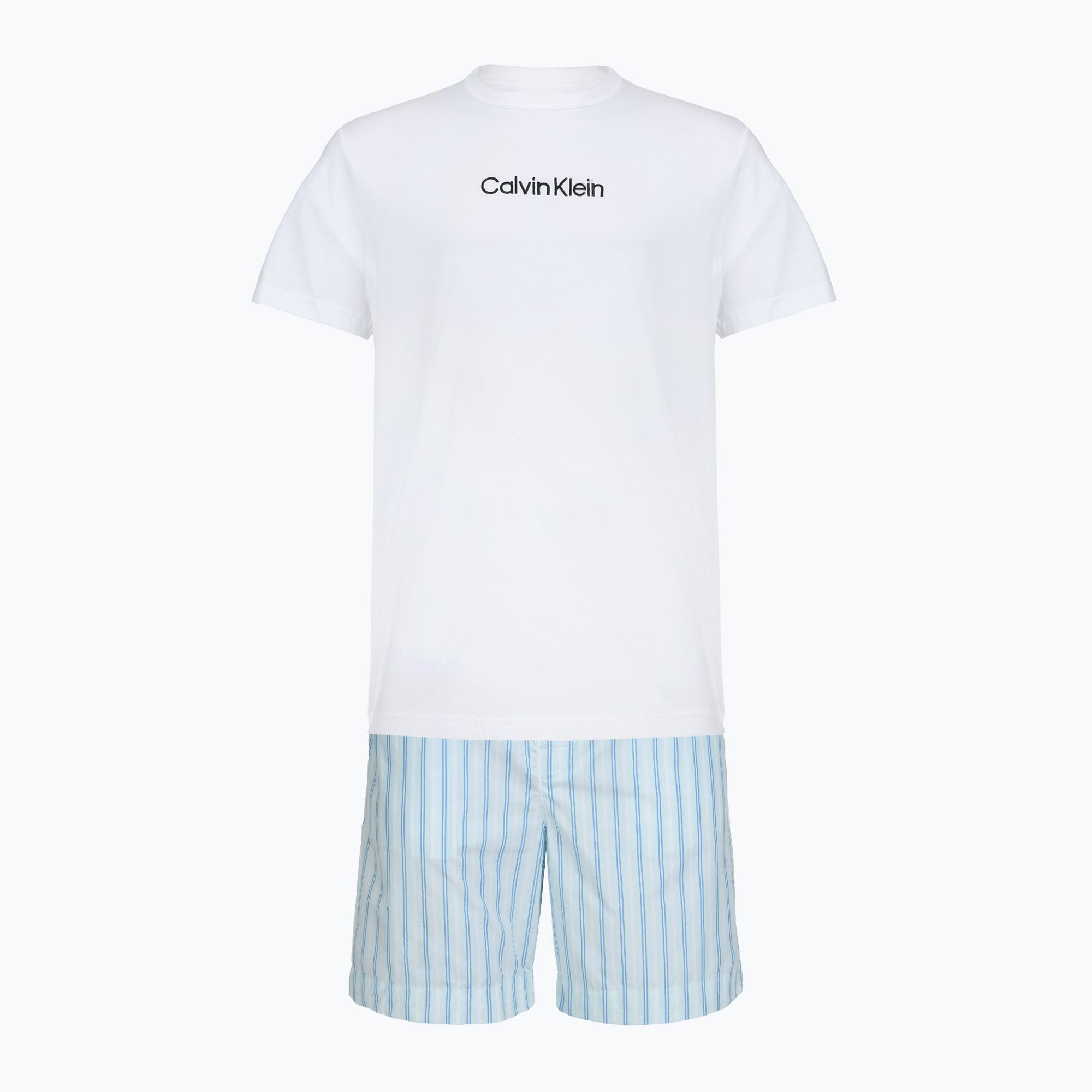 Мъжка пижама Calvin Klein LV00NM2903 classic white top/aurora stripe