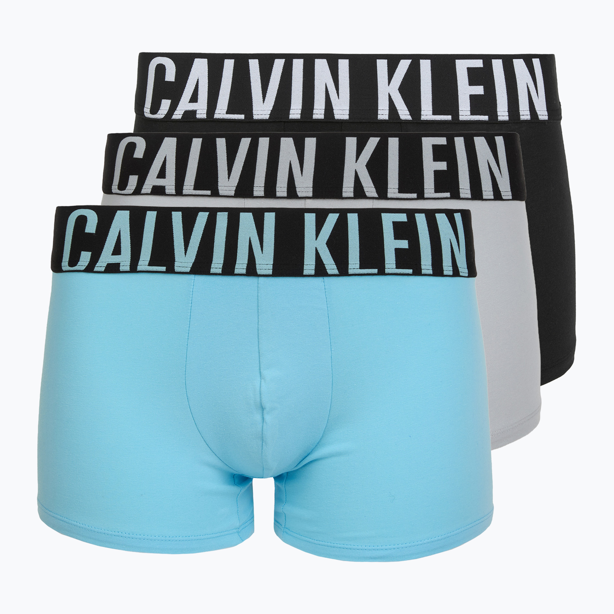 Bokserki Calvin Klein 000NB3609A Boxer Brief 3 pary harbor mist/black/chilly blue 