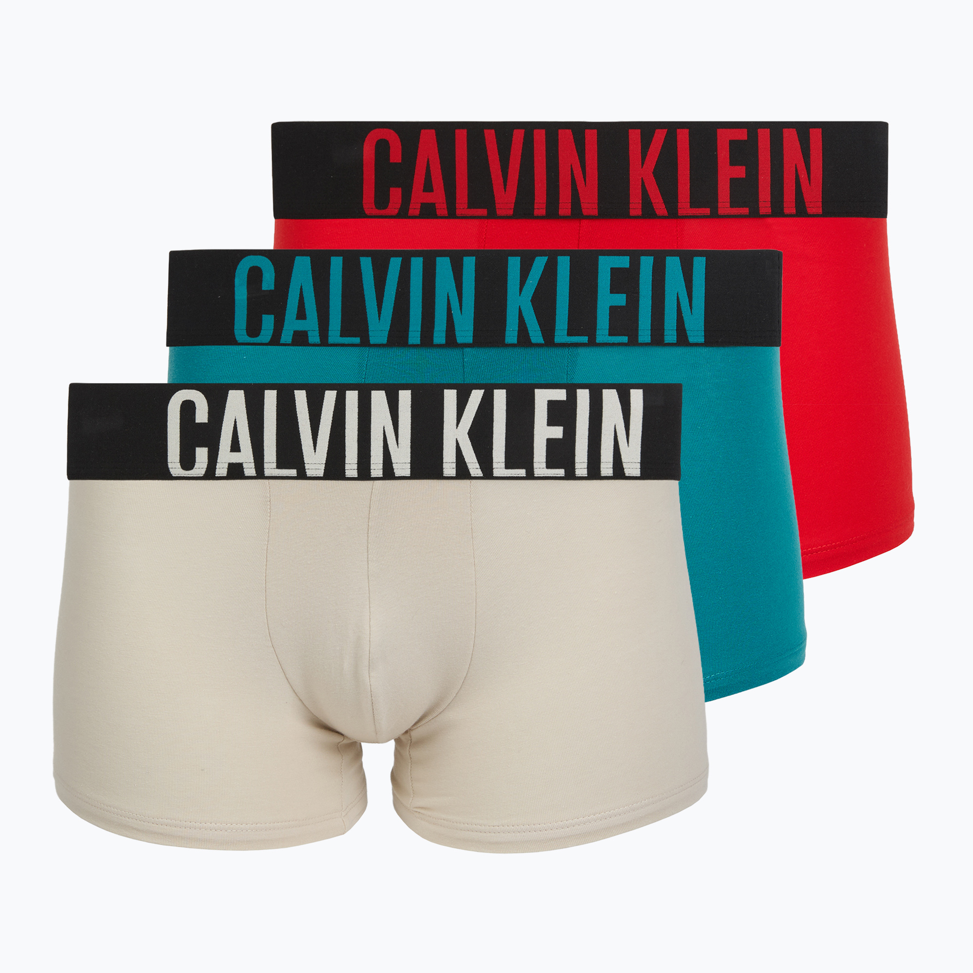 Bokserki Calvin Klein 000NB3608A Trunk 3 pary oatmeal/aged redwood/bright turquoi 