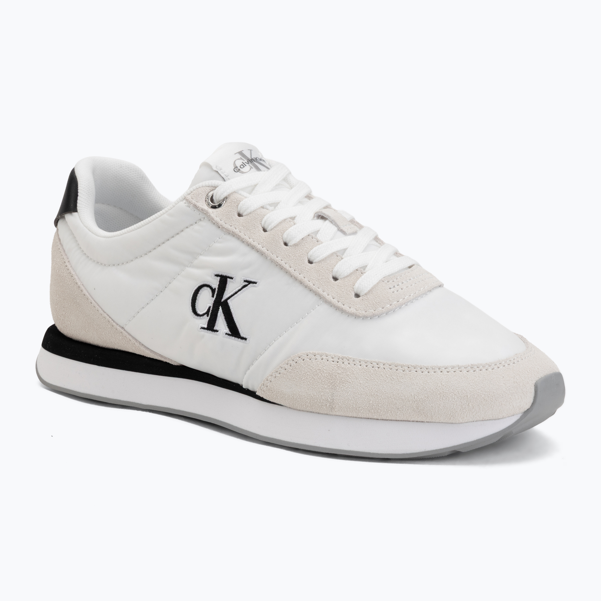Buty damskie Calvin Klein YW0YW01990 Retro Runner Lace Up Nylon MG bright white/black 