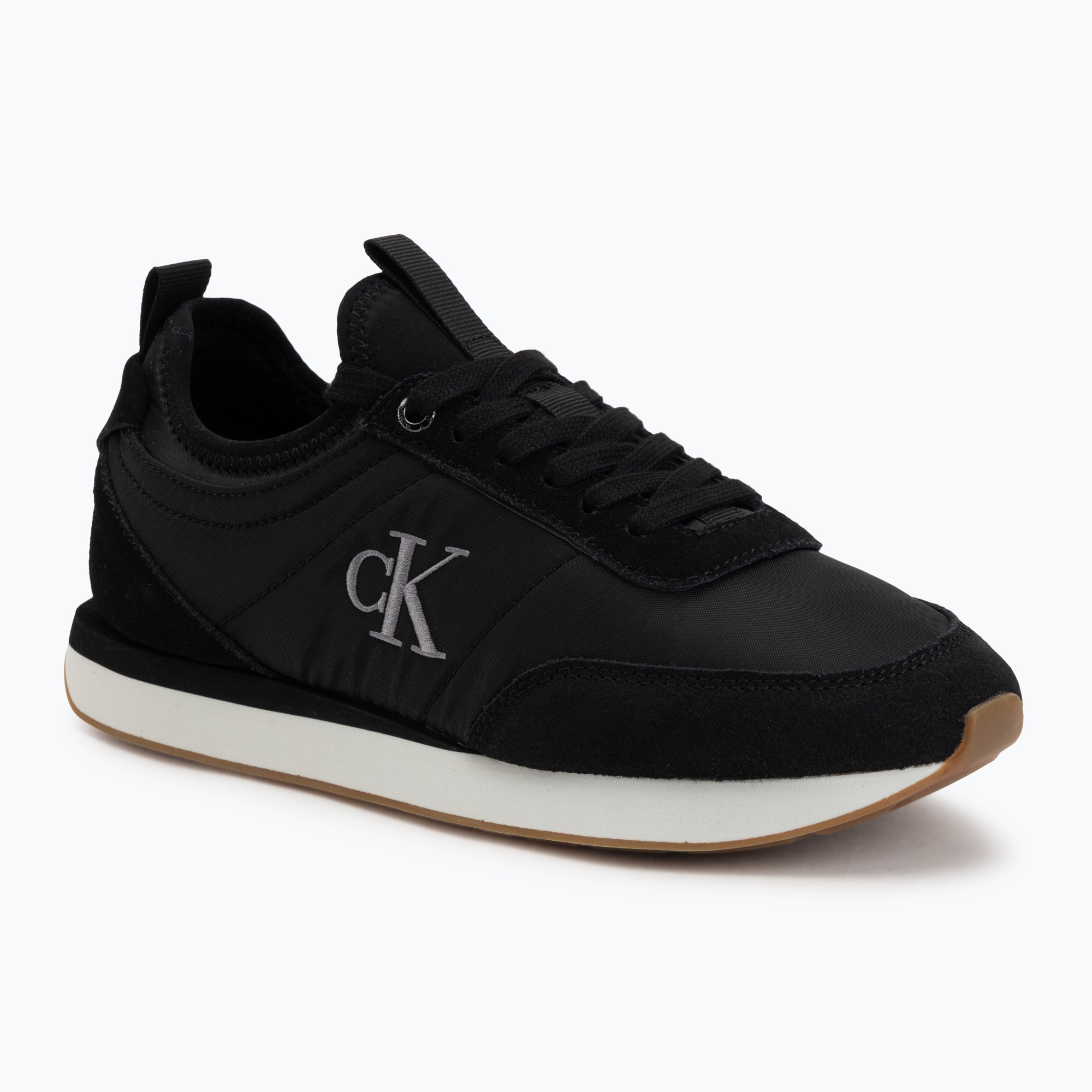 Buty damskie Calvin Klein YW0YW02060 Retro Runner Sock Laceup Mix Mat black/gyn metal/gum